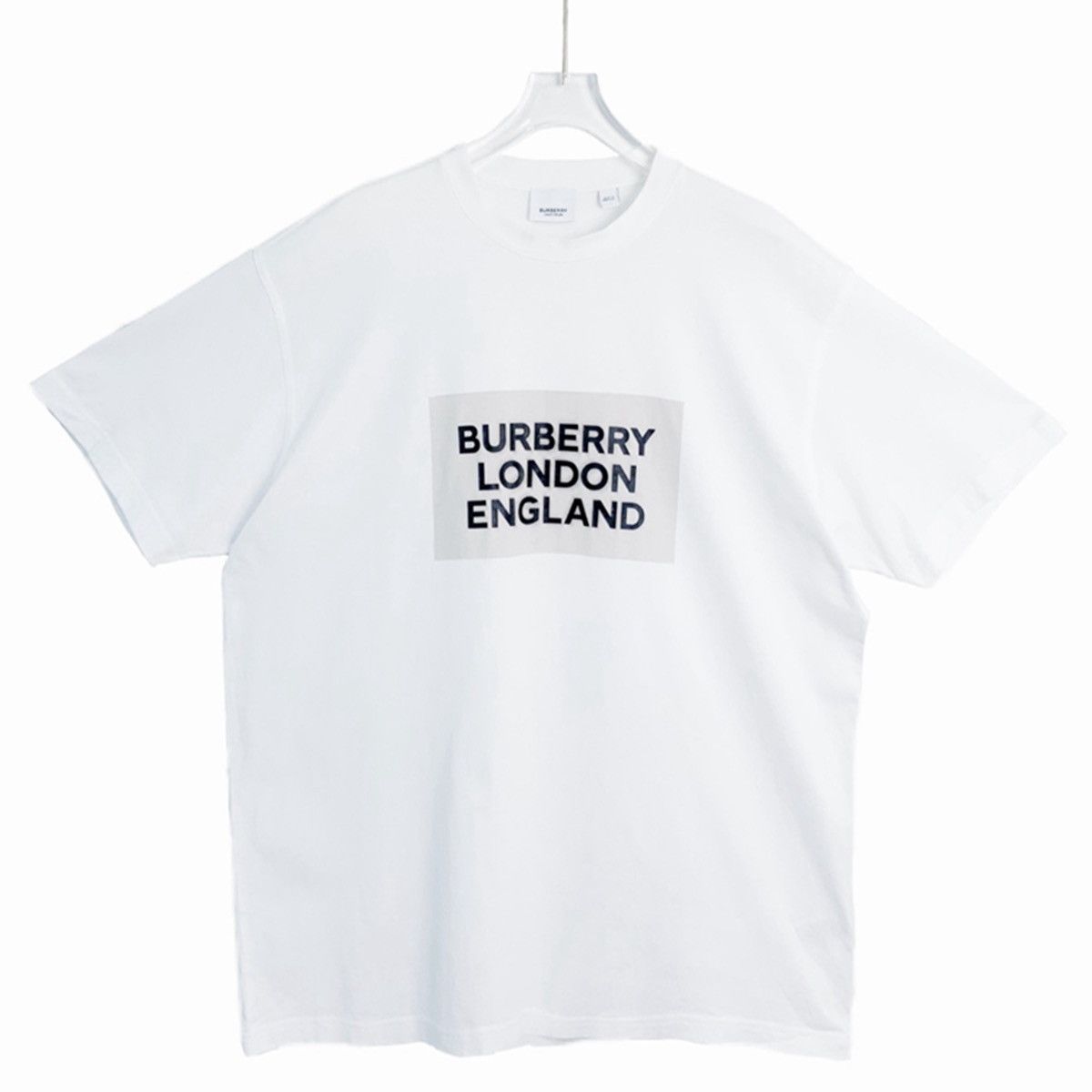 Burberry Burberry Bbr White Logo Letter Print Cotton T-Shirt Size M / US 6-8 / IT 42-44 - 1 Thumbnail