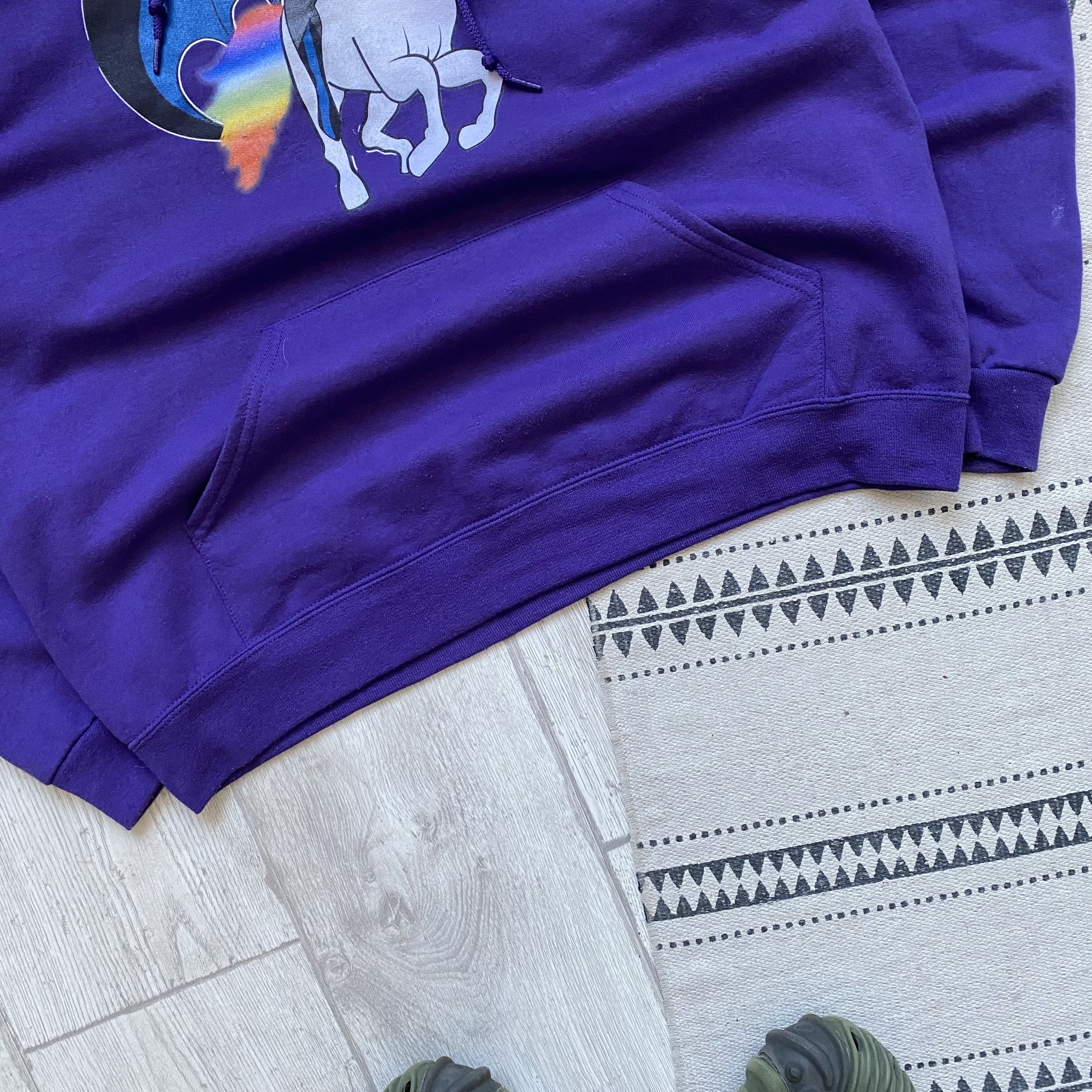 Russell Athletic 💜 Vintage Y2K Unicorn Batman Hoodie purple Skater Surf Vibe Size US L / EU 52-54 / 3 - 3 Thumbnail