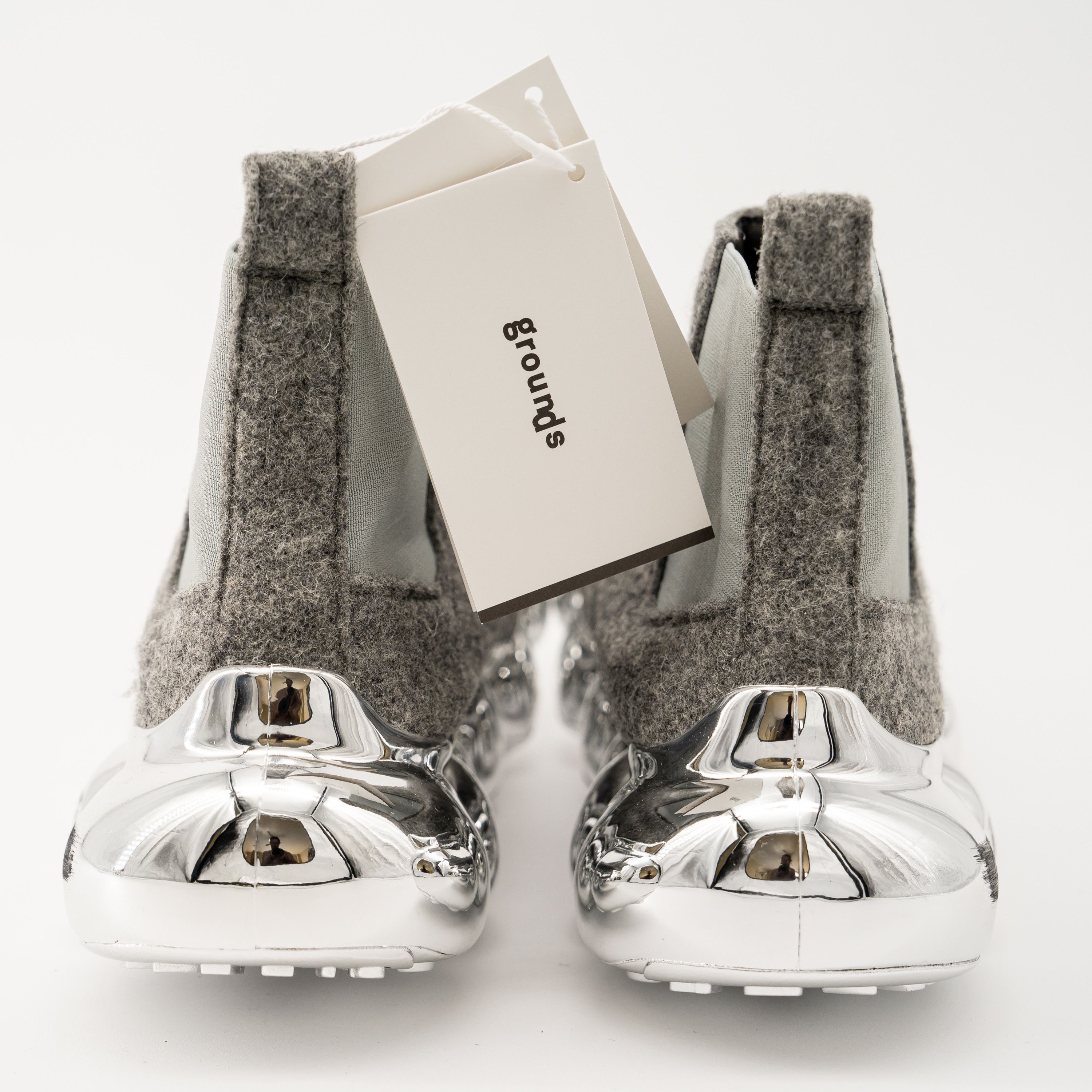 Ground Y 10 / 44 Grounds Jewelry Felt Side Gore Chrome Grey Sneakers Size US 10 / EU 43 - 5 Thumbnail