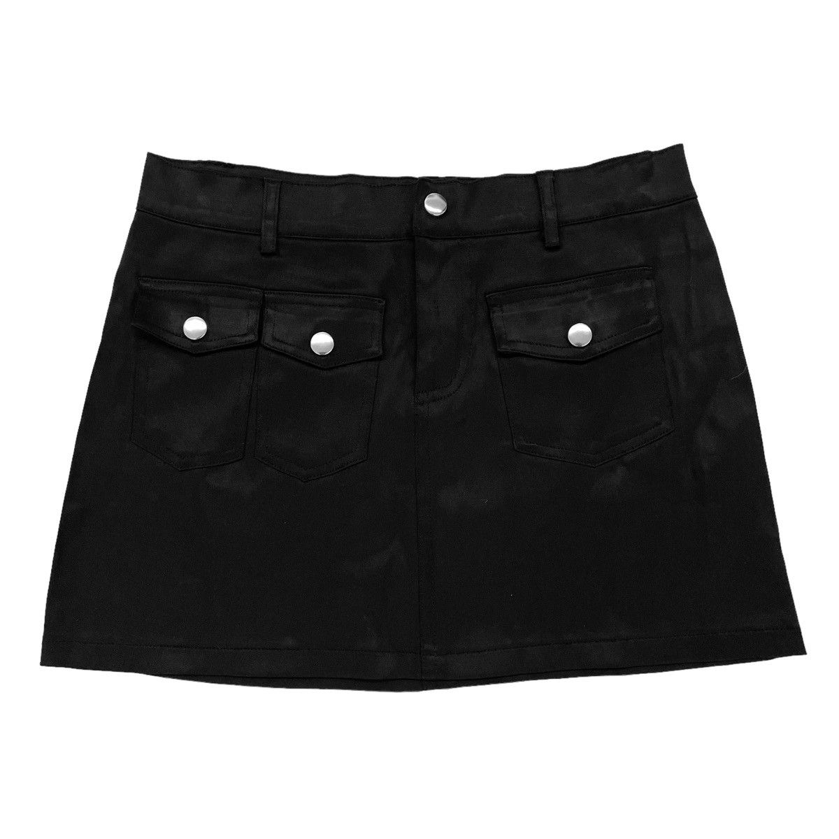 Japanese Brand Black mini skirt y2k Size 24" / US 00 / IT 34 - 1 Thumbnail