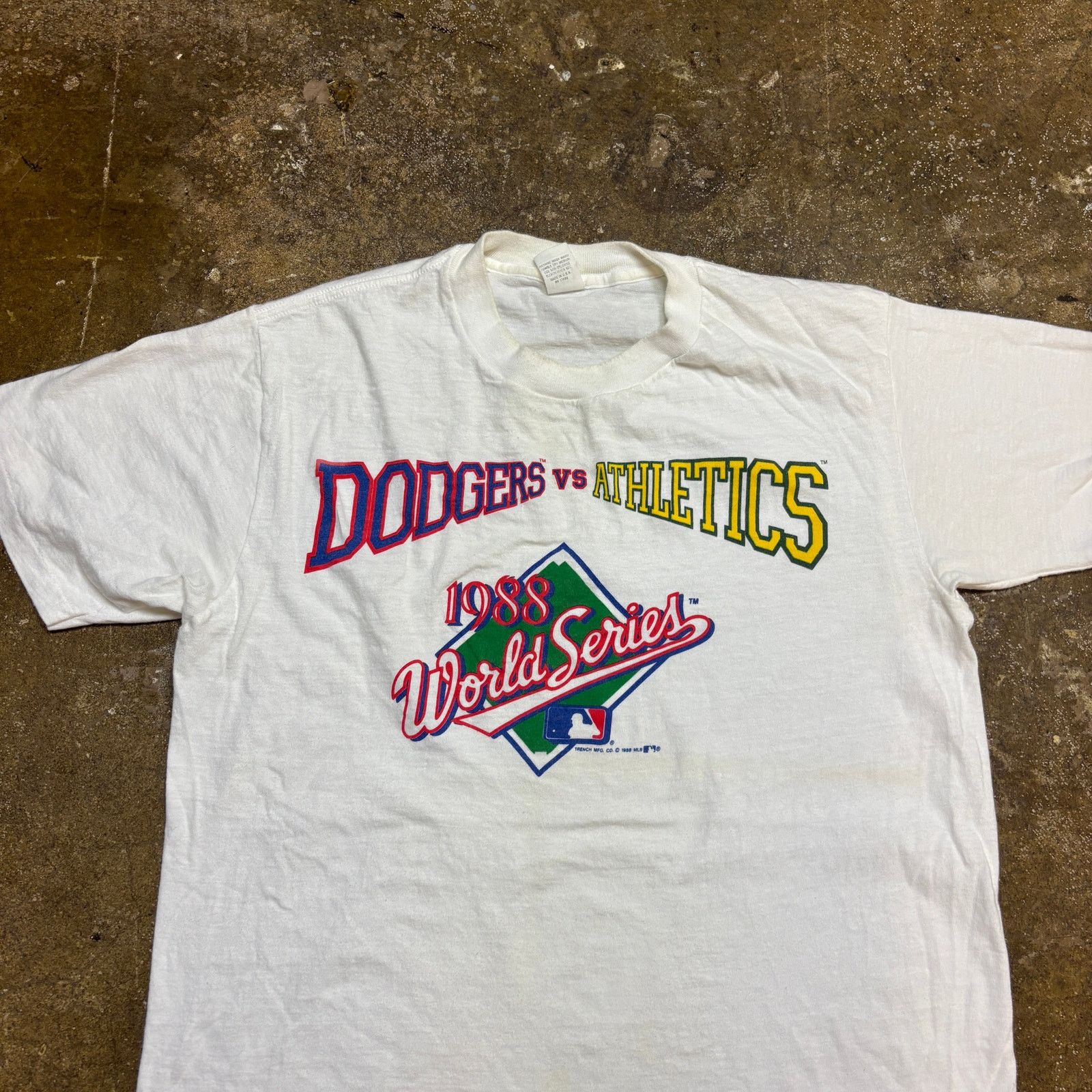 MLB × Vintage VTG 1988 Dodgers vs Athletics World Series Shirt Men's Large Size US L / EU 52-54 / 3 - 2 Thumbnail
