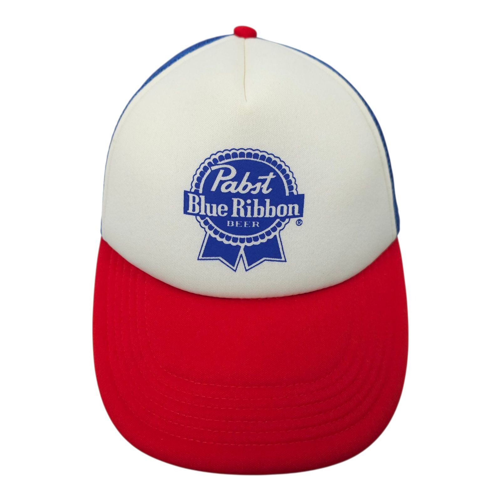 Pabst Blue Ribbon Pabst Blue Ribbon Beer Mesh Foam Snapback Cap Trucker Hat Size ONE SIZE - 14 Thumbnail