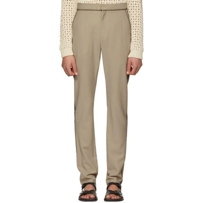 Acne Studios Acne Studios Beige Billan C Fluid Trousers 50 Size US 34 / EU 50 - 1 Thumbnail
