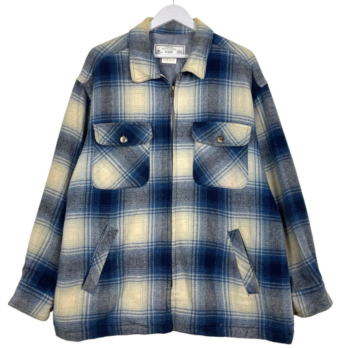 Japanese Brand × Vintage 💥SEAHOP WORKER SHADOW TARTAN WORKER JACKET Size US L / EU 52-54 / 3 - 1 Thumbnail