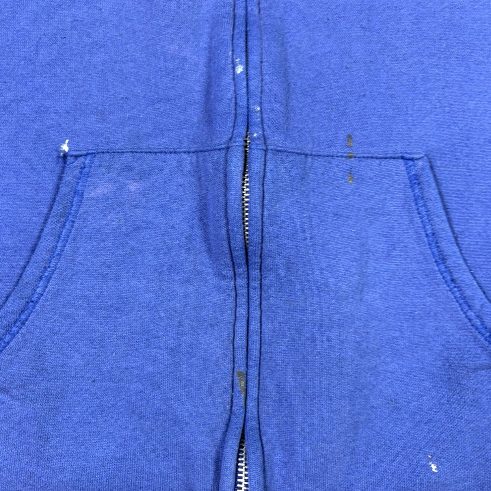 Jerzees VINTAGE Jerzees Hoodie XL Graphic Print Full Zip 80s Camping Blue Men Size US XL / EU 56 / 4 - 7 Thumbnail