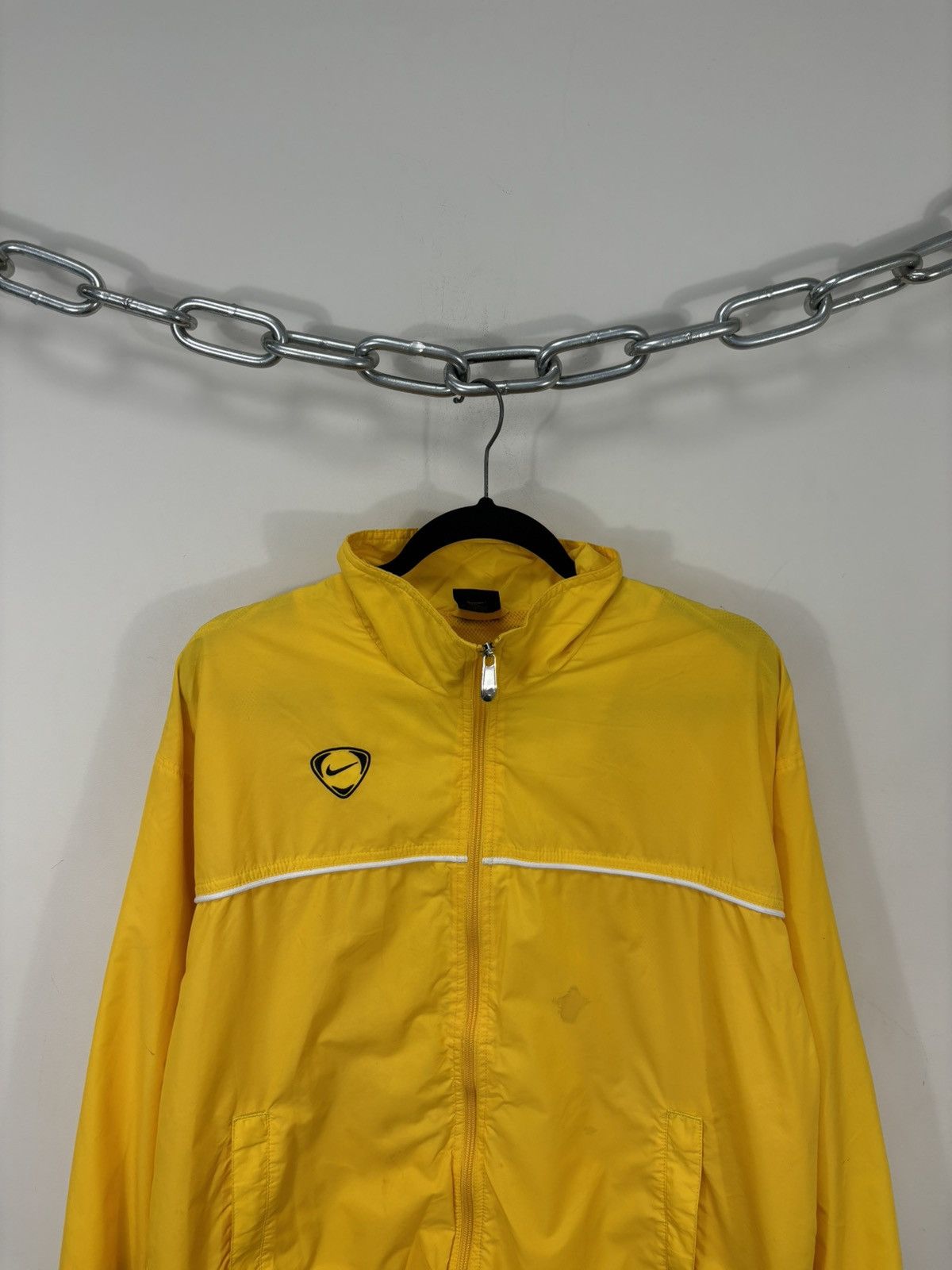 Nike Vintage Nike Y2K Retro Hype Yellow Swoosh Nylon Track Jacket Size US M / EU 48-50 / 2 - 4 Thumbnail
