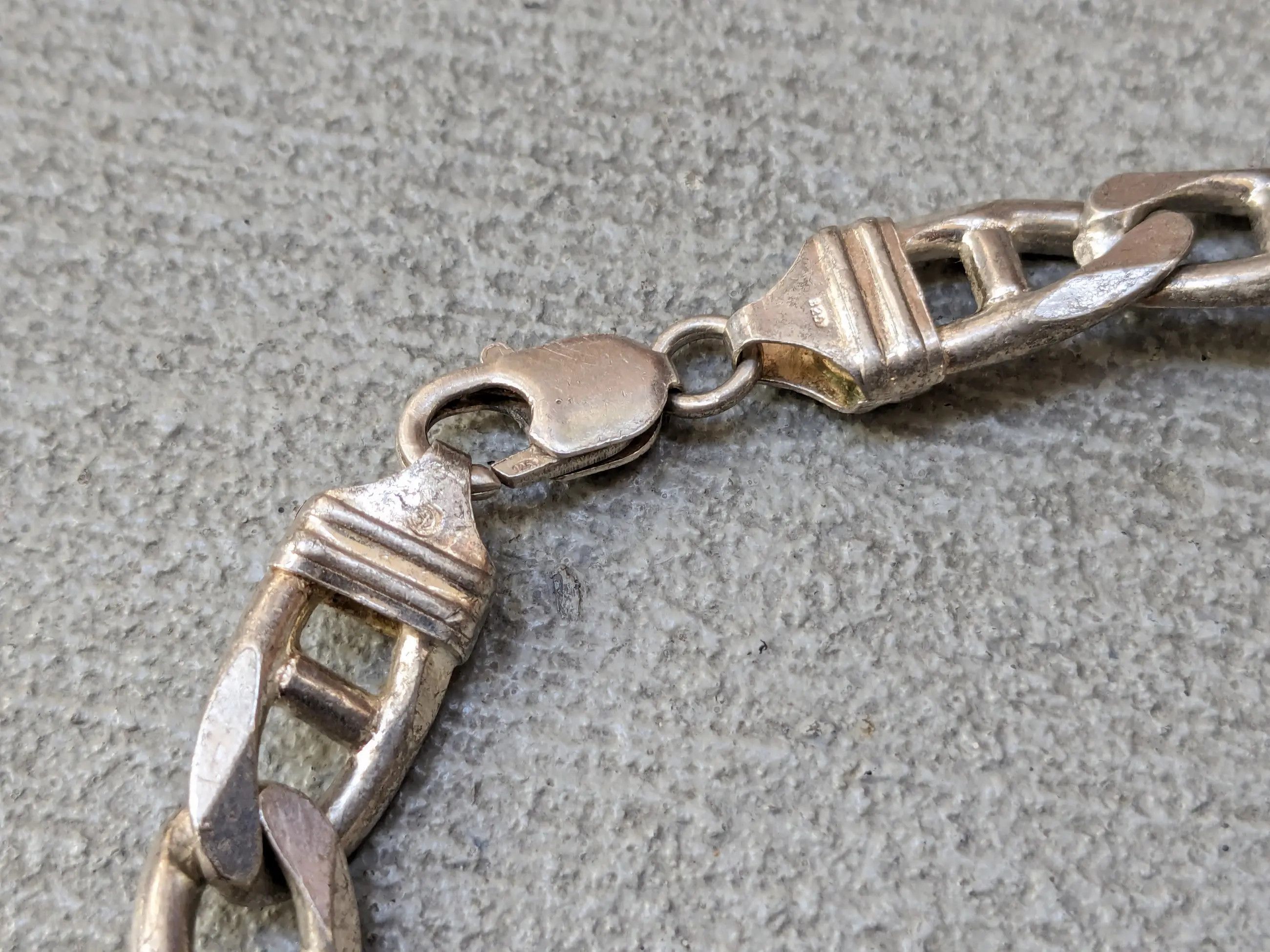 Other Vintage Sterling Silver Mariner Bracelet Chunky Biker Punk Size ONE SIZE - 6 Thumbnail