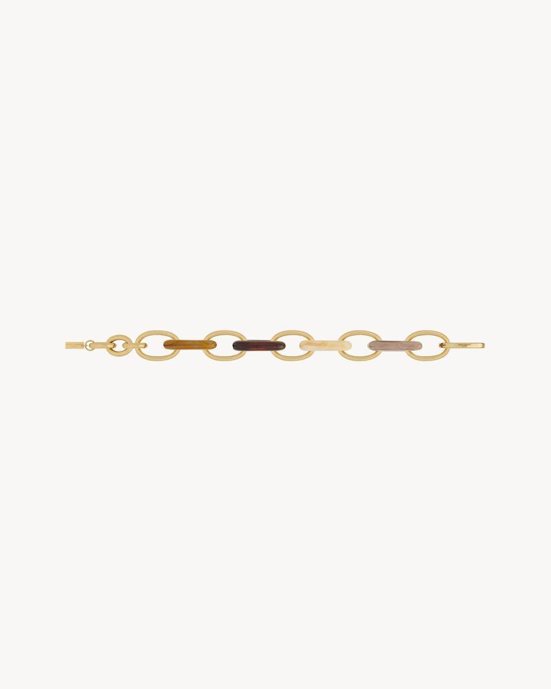 Saint Laurent Paris o1s1wg110126 790522 Size: OS / Square Chain Bracelet Resin Size ONE SIZE - 3 Thumbnail