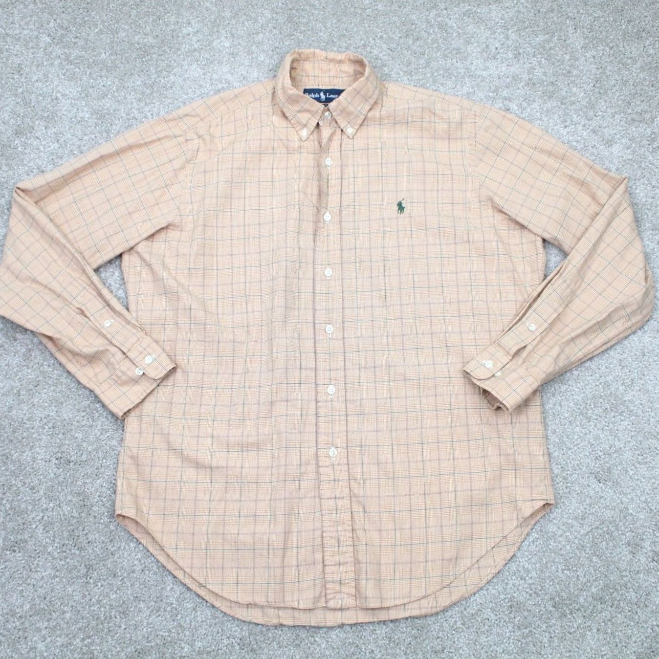Ralph Lauren Ralph Lauren Shirt Mens 16 34/35 Orange Classic Fit 100% Cotton Long Sleeve Dress Shirt Mens Size US L / EU 52-54 / 3 - 2 Thumbnail