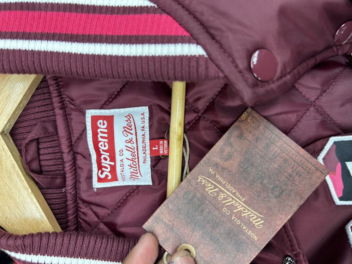 Mitchell & Ness × Supreme Supreme/Mitchell & Ness Camo Logo Varsity Jacket Size US L / EU 52-54 / 3 - 4 Thumbnail