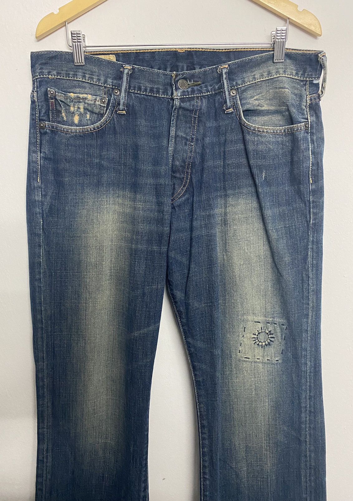 Abercrombie & Fitch Vintage Abercrombie&Fitch Handcrafted Heavy Ounce Jeans Size US 35 - 4 Thumbnail
