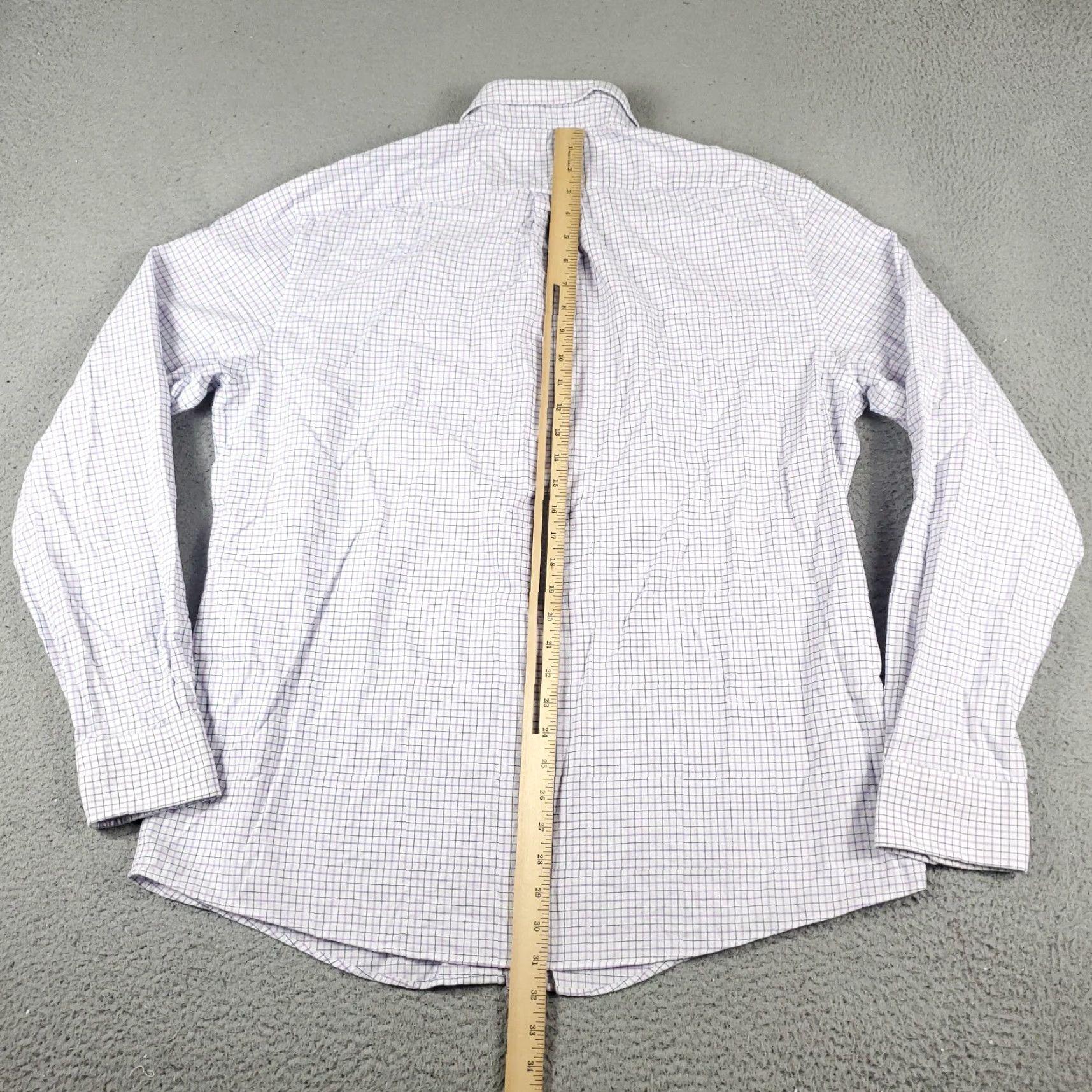Tommy Hilfiger Vintage Tommy Hilfiger Dress Shirt Men 17.5 Purple Blue Check Long Sleeve Business Casual Formal Size 46R - 4 Thumbnail