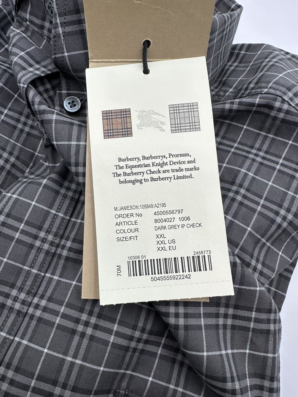 Burberry BURBERRY CHECKERED SHIRT - **RETAIL 690$** Size US XXL / EU 58 / 5 - 12 Thumbnail