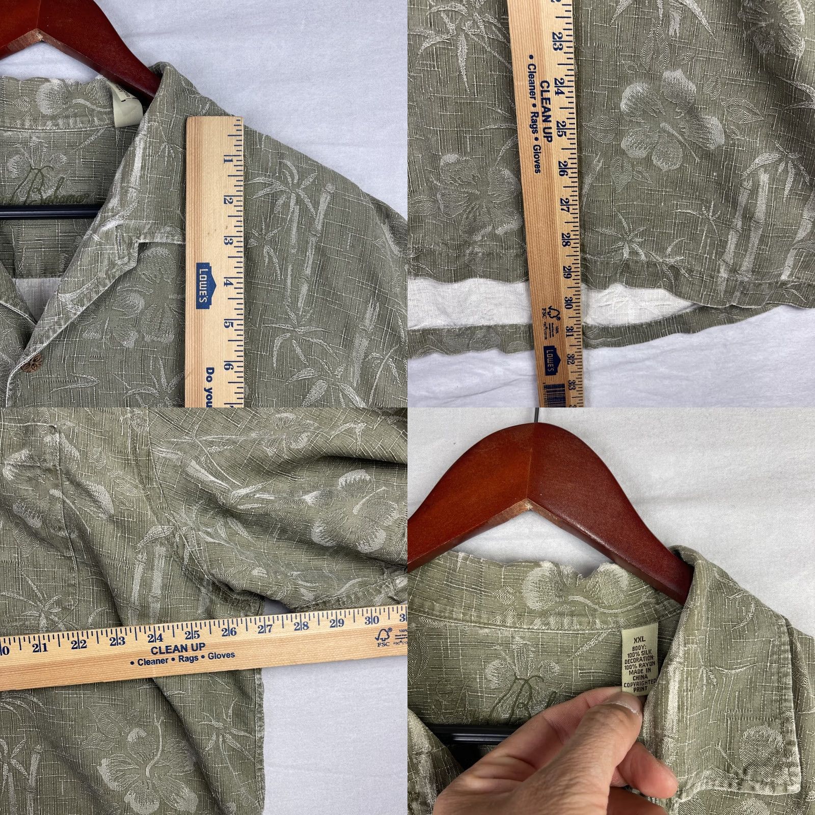 Tommy Bahama Tommy Bahama Shirt Mens 2XL Khaki Floral Hawaiian Silk Casual Shirt Casual Wear Mens 2XL Size US XXL / EU 58 / 5 - 8 Thumbnail
