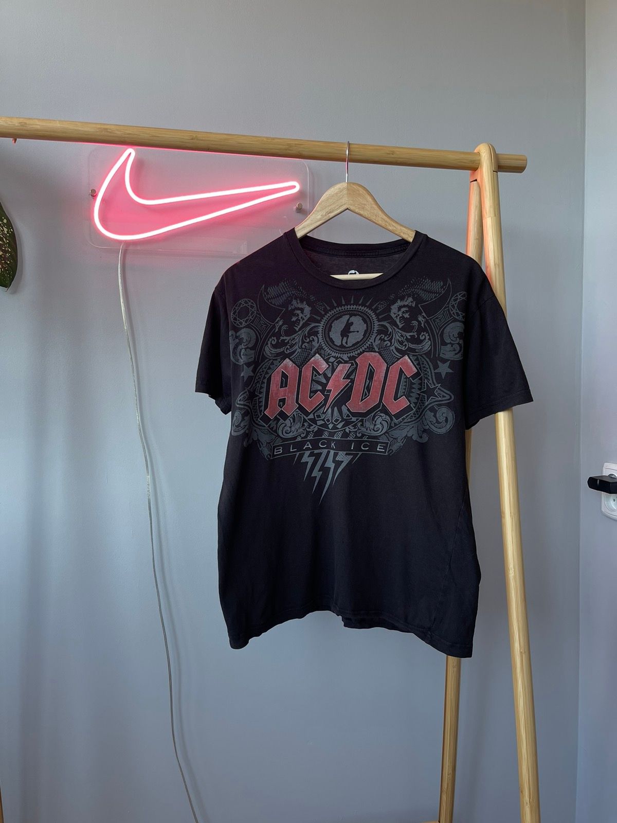 Pre-owned Acdc X Band Tees Ac/dc Ac Dc Black Ice Band Tees T-shirt Size M In Black Mix