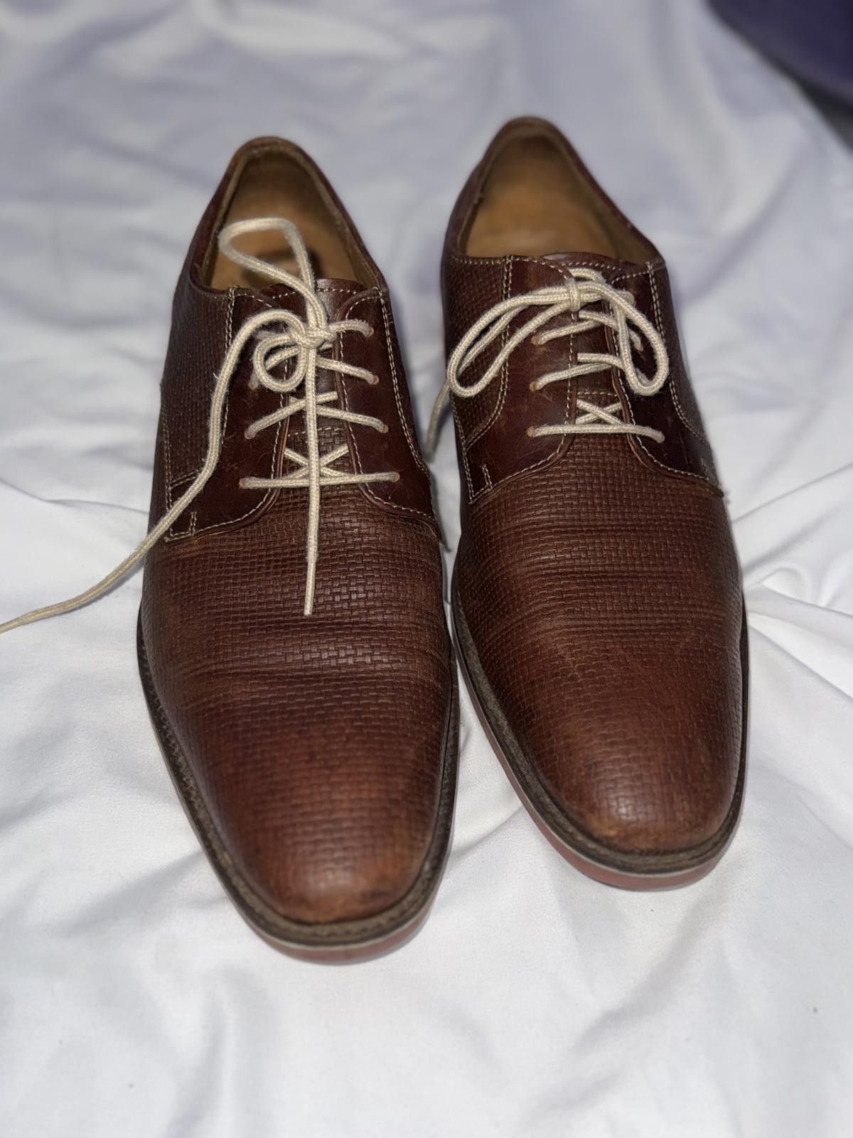 Giorgio Brutini Giorgio Brutini Mens Jeffers 25043 Leather Woven Derby Shoes Size US 9.5 / EU 42-43 - 1 Thumbnail