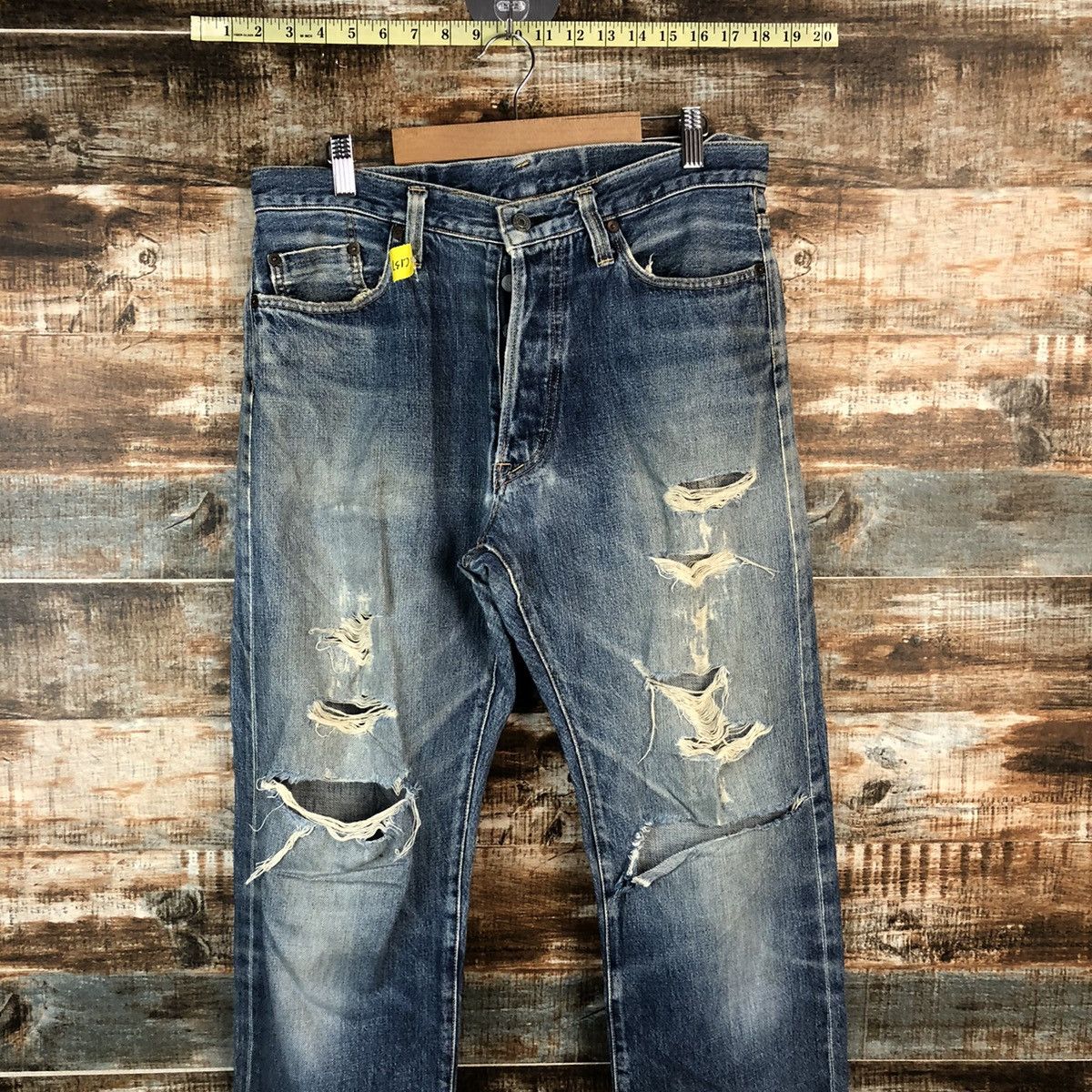 Johnbull DLL John Bull Blue Distressed ripped denim Pants #C137 Size US 31 - 2 Thumbnail