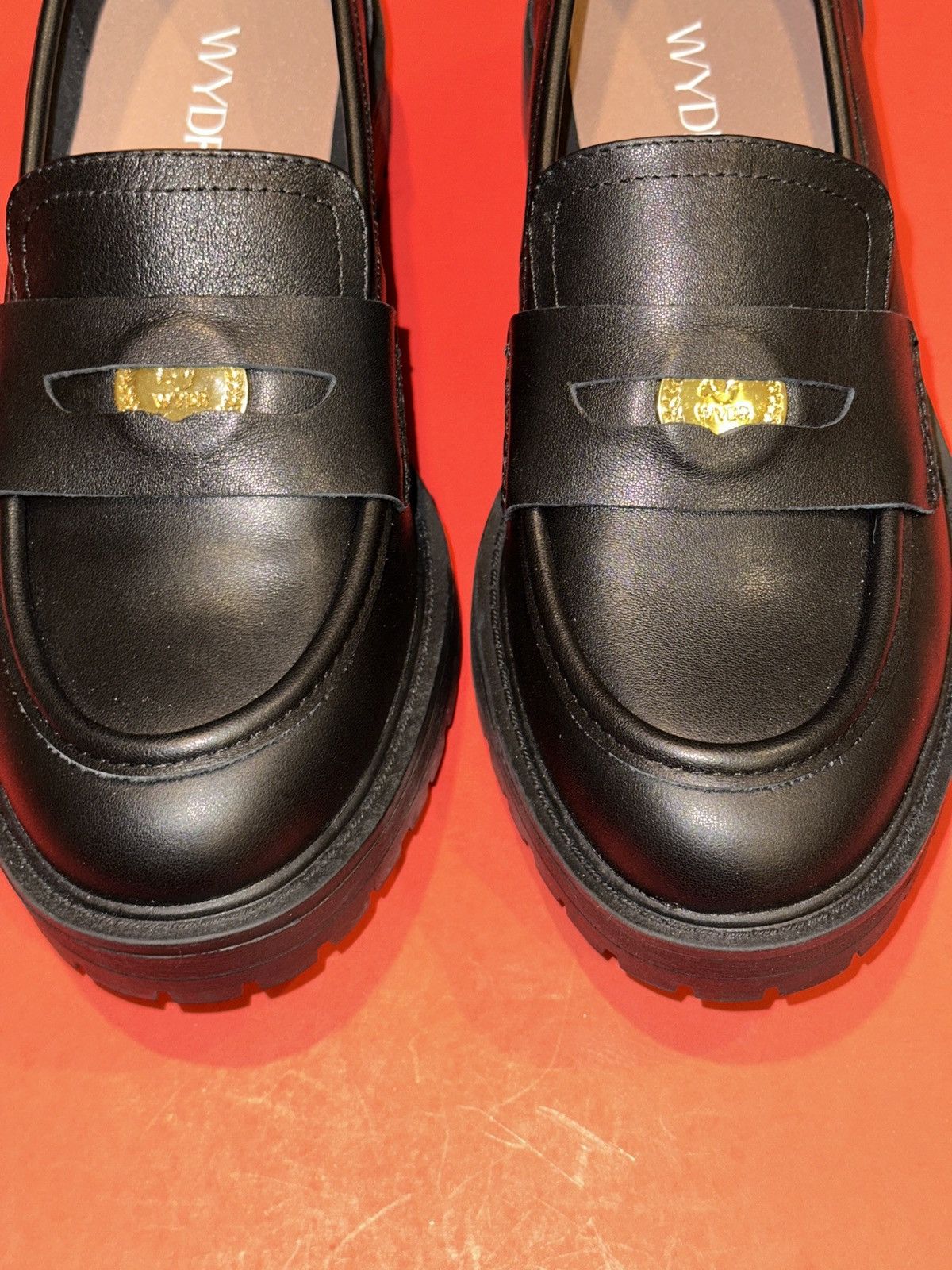 Other WYDR Sam Lucky Penny Leather Loafers Block Low Heel Slip On Size US 6.5 / IT 36.5 - 2 Thumbnail
