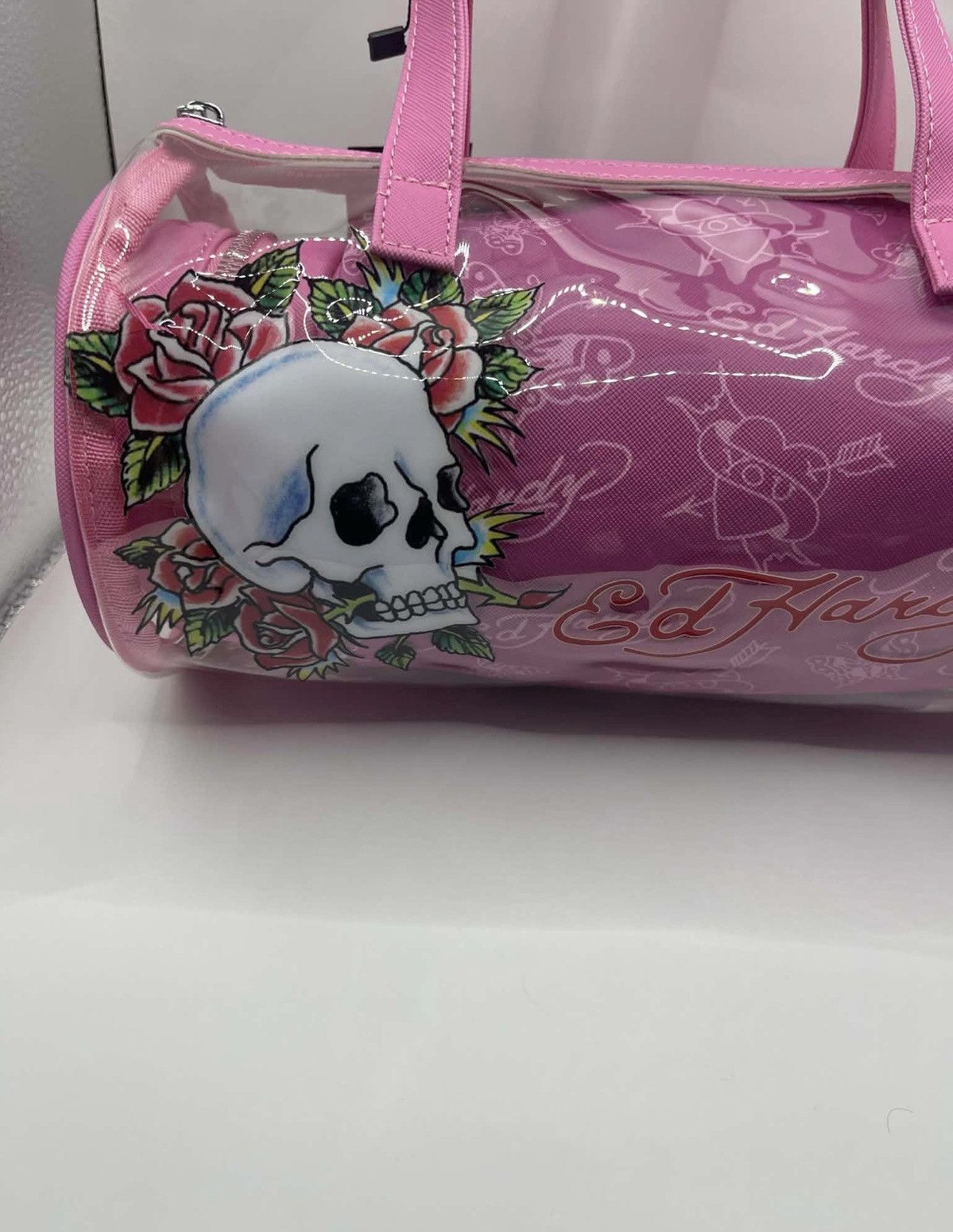 Ed Hardy Nwt Ed Hardy 3 IN 1 Barrel SKULL Clear SHOULDER Bag Size ONE SIZE - 6 Thumbnail