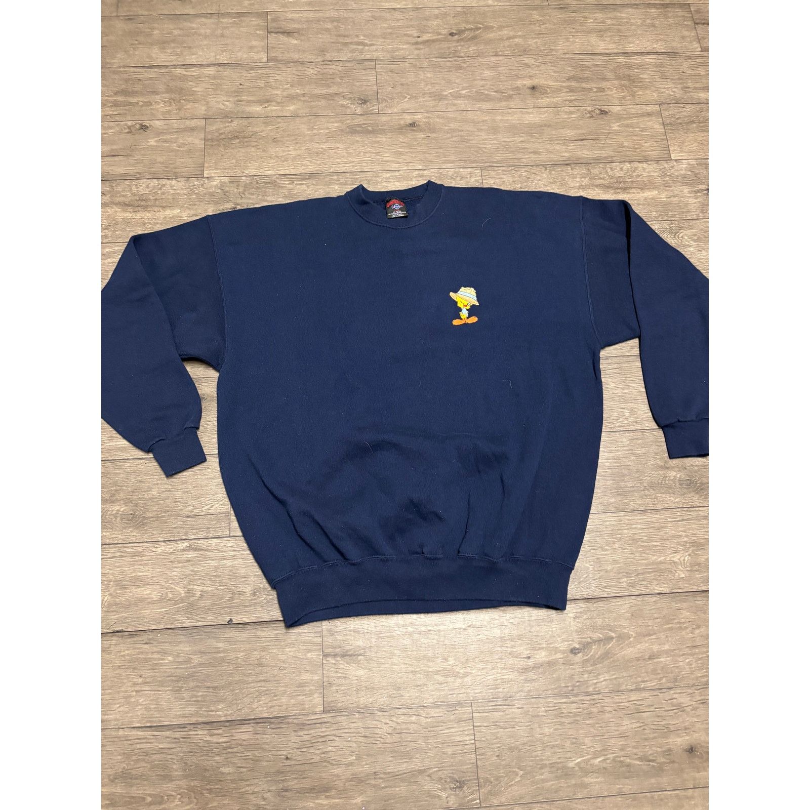 Cartoon Network × Vintage Vintage Tweety Bird Fedora Blue Sweatshirt Sz 3XL Size US XXL / EU 58 / 5 - 3 Thumbnail