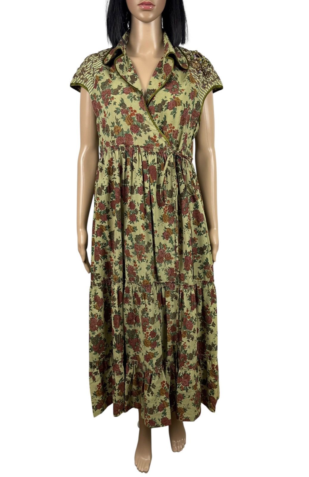 Other Sabyasachi Silk Cotton Maxi Dress Hand Printed Hand Stitched Size L / US 10 / IT 46 - 2 Thumbnail