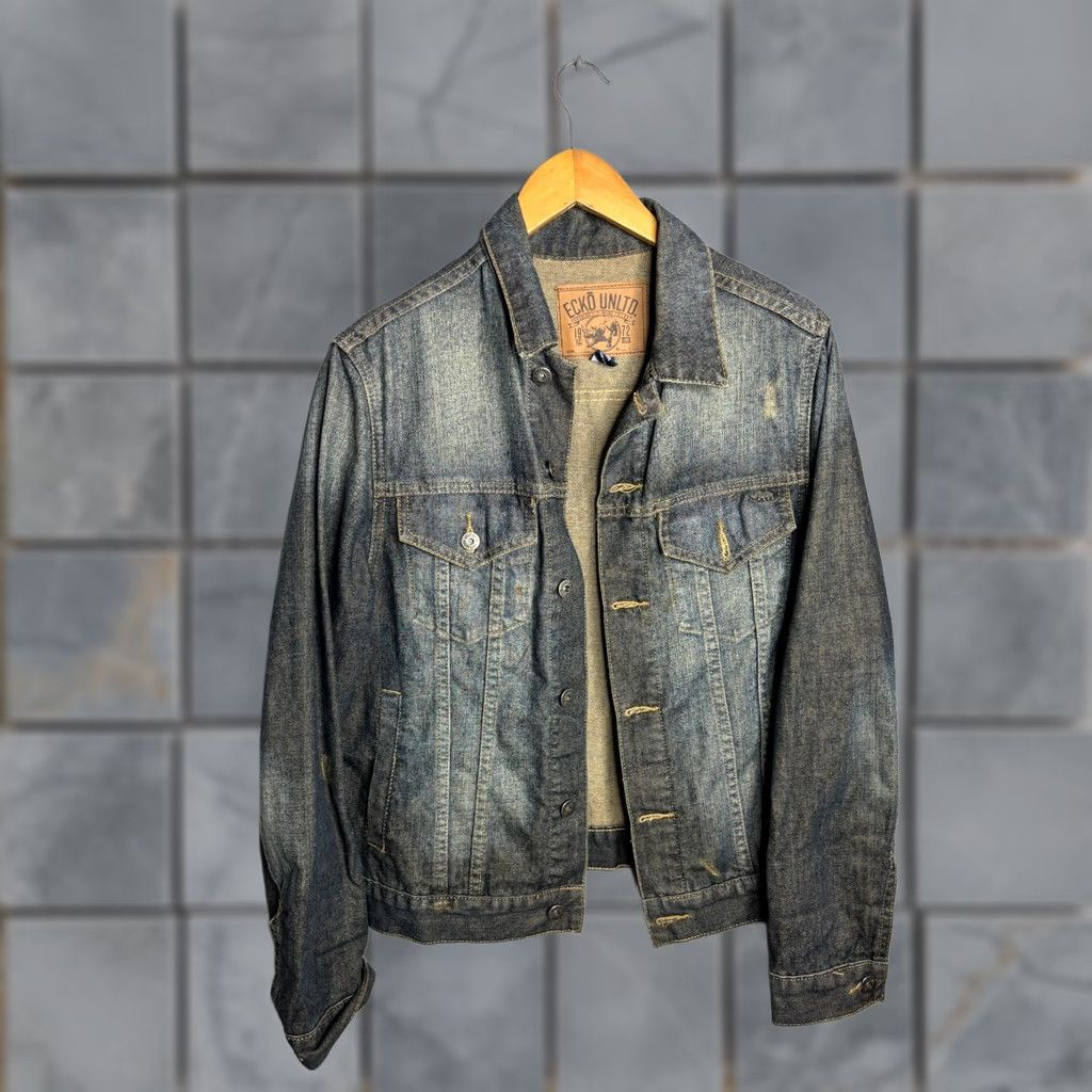 Ecko Unltd. VINTAGE Ecko Unltd. Denim Jacket Trucker Mens Size M Blue 6094 Jacket Size US M / EU 48-50 / 2 - 1 Thumbnail