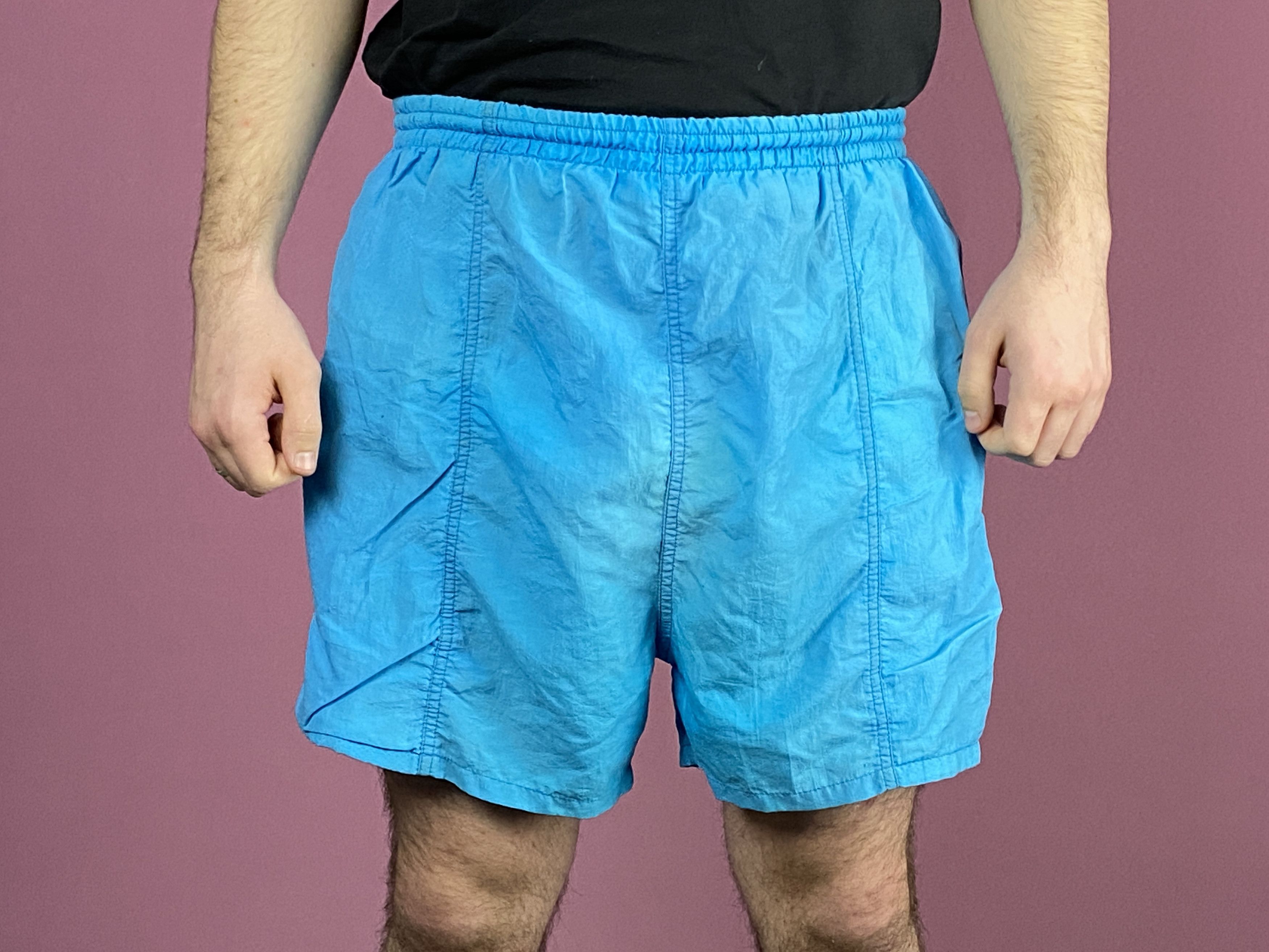 Vintage 90s Vintage Men's Swim Shorts - Size L Beach Shorts Size US 34 / EU 50 - 1 Thumbnail