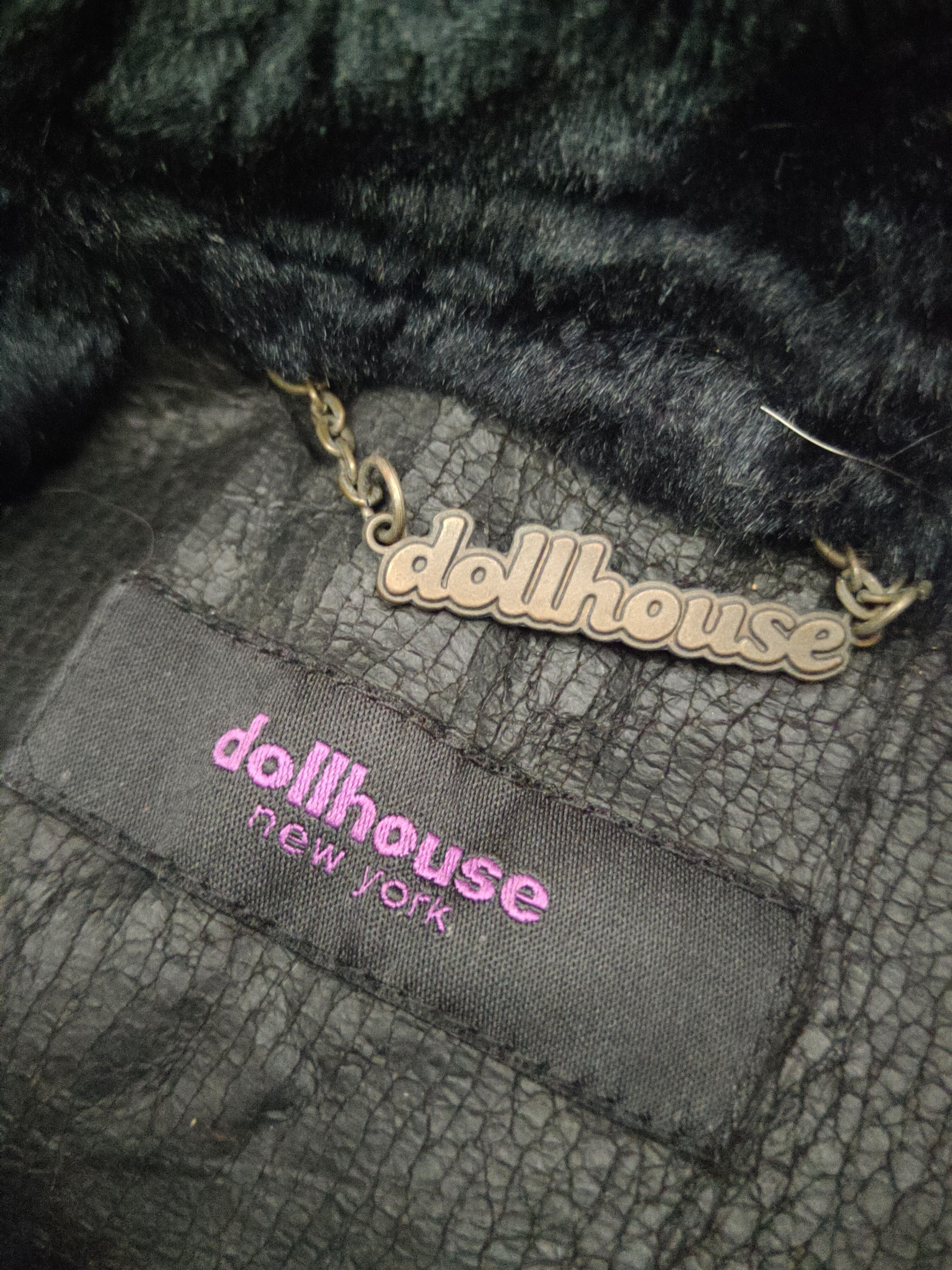 Japanese Brand Dollhouse Black Hoodie fur shaggy Leather Jackets #W1117 Size S / US 4 / IT 40 - 13 Thumbnail