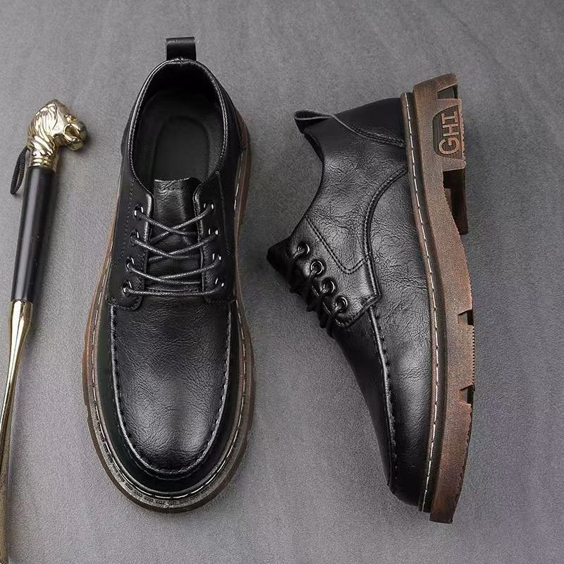 Vintage Classic Black Leather Derby Shoes Size US 9.5 / EU 42-43 - 1 Thumbnail