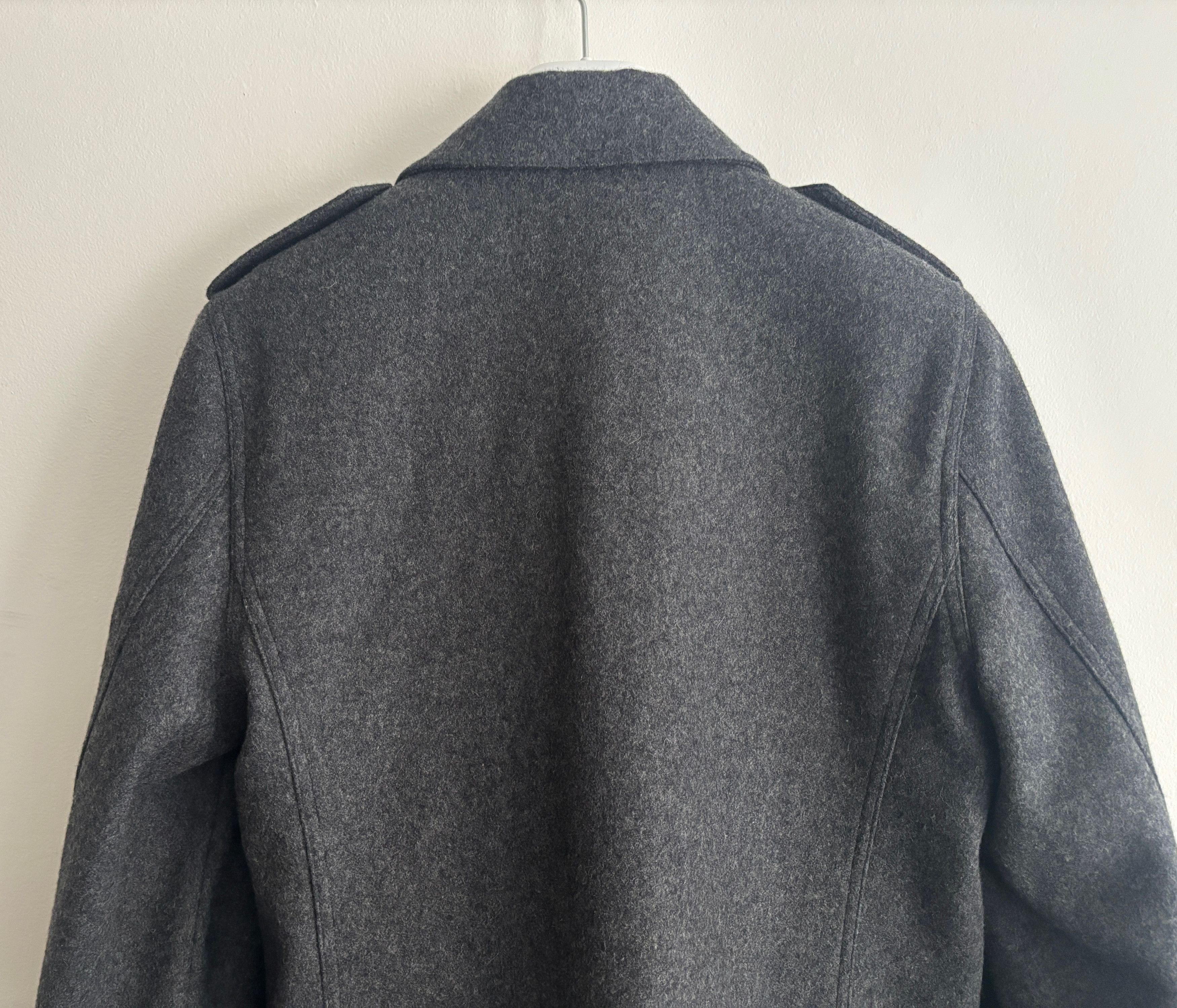 agnes b. Grey Wool Zip Pea Coat Rider's Jacket Small - Medium Size US M / EU 48-50 / 2 - 13 Thumbnail