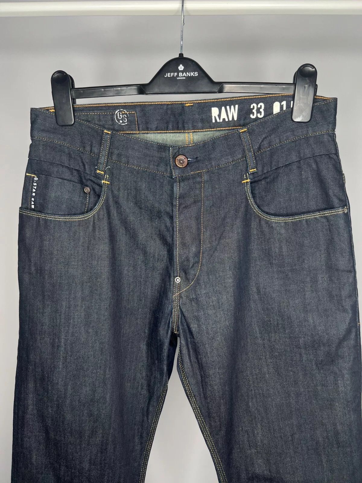G-Star G-Star Raw 3301 Jeans Navy Blue New Radar Tapered Size US 32 / EU 48 - 2 Thumbnail