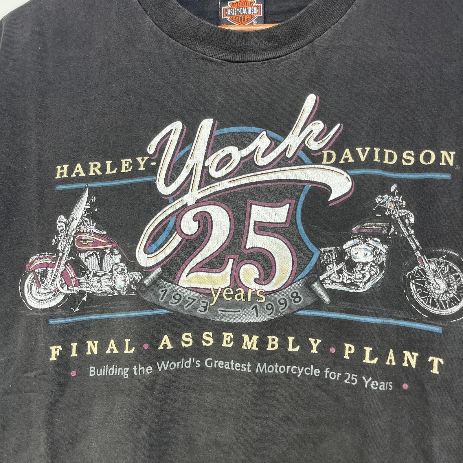 Harley Davidson Vintage Harley Davidson York 90s T Shirt XL Size US XL / EU 56 / 4 - 3 Thumbnail
