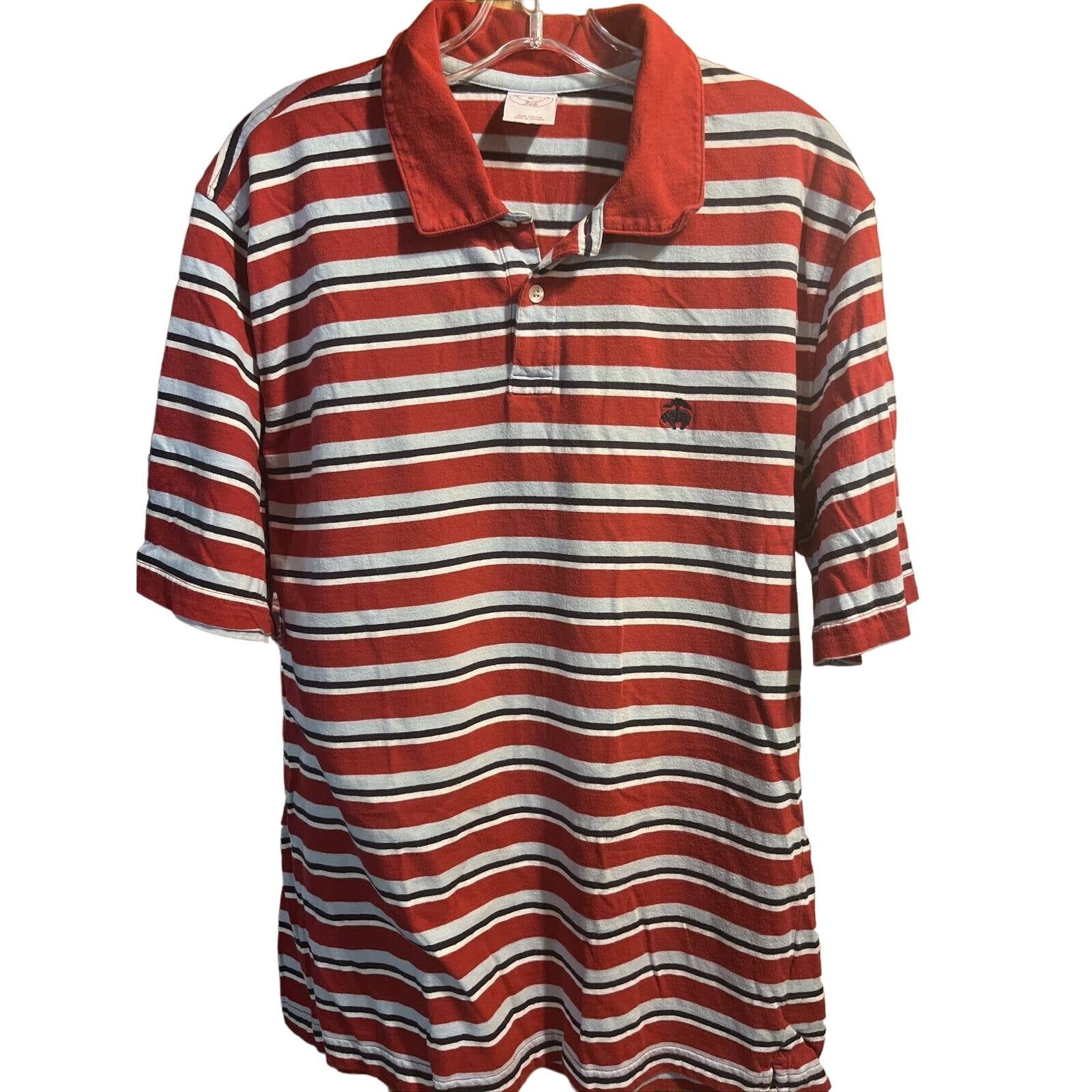 Brooks Brothers Brooks Brothers Mens XL Red Striped Button Cotton Polo Shirt Size US XL / EU 56 / 4 - 1 Thumbnail