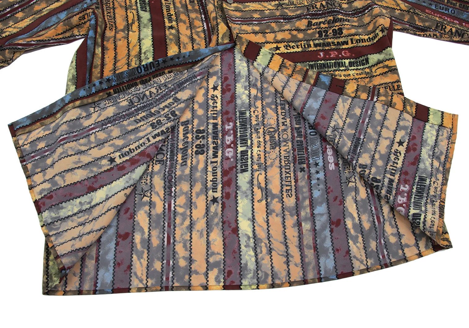 Jean Paul Gaultier Striped Logo Pattern Regular Collar Shirt Multi 48 Size US M / EU 48-50 / 2 - 10 Thumbnail