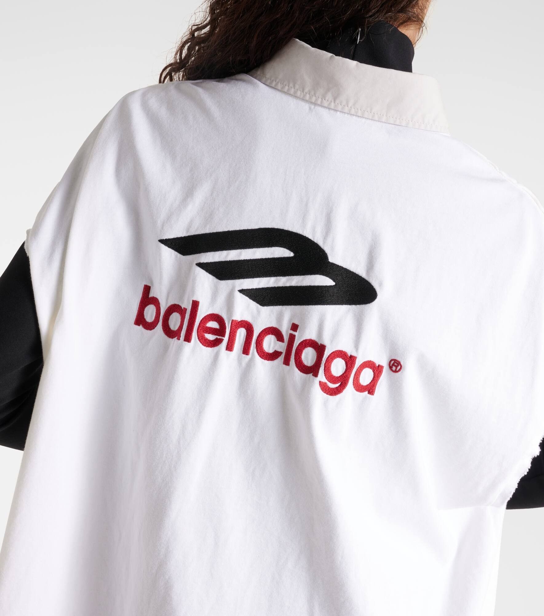 Balenciaga o1bcso1str0725 3B Sports Icon Sleeveless Hybrid Shirt Dress Size XS / US 0-2 / IT 36-38 - 5 Thumbnail
