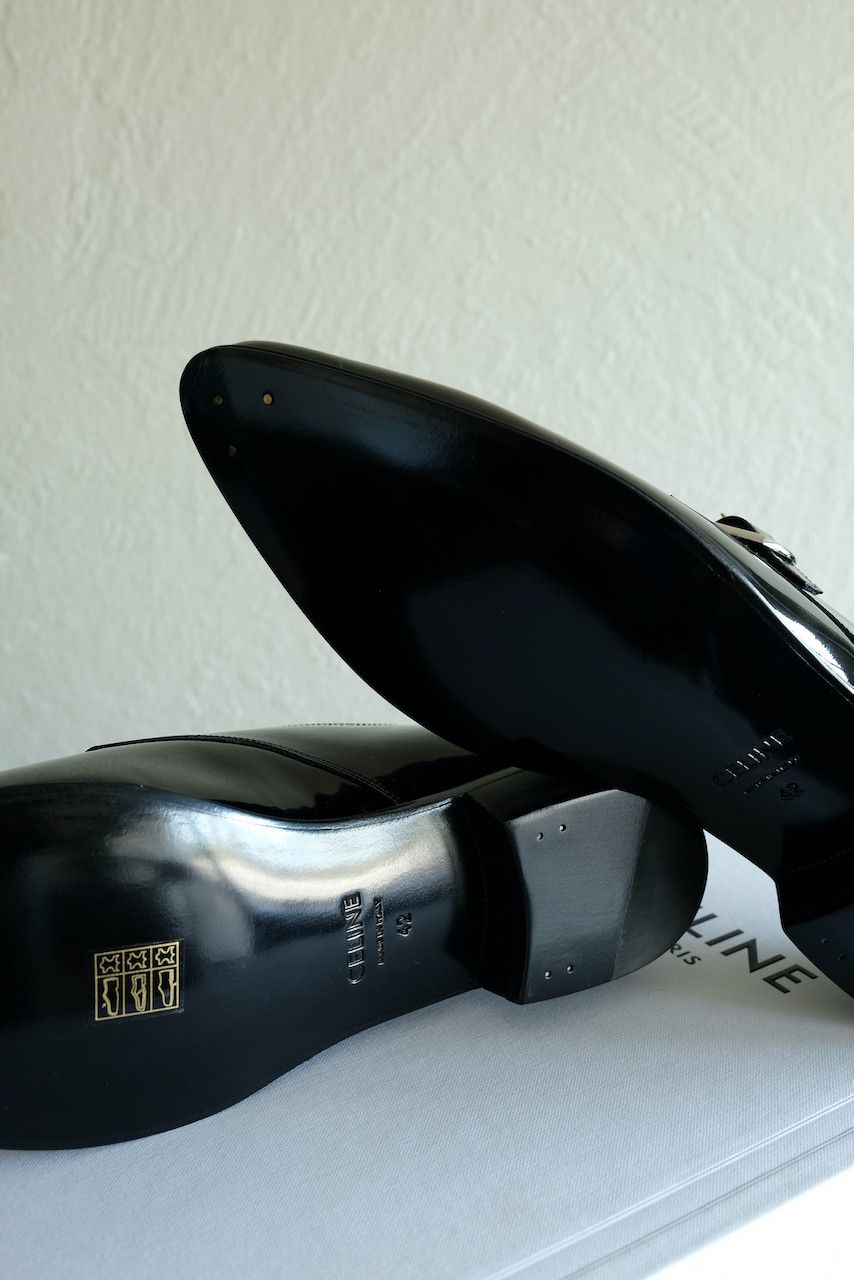 Celine × Hedi Slimane Celine Patent Leather Derby Shoes Single Buckle Jacno 42 9 Size US 9 / EU 42 - 11 Thumbnail