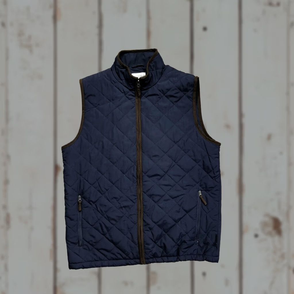 Vintage Field & Stream Vest Mens M Navy Quilted Full Zip Insulated Hiking Outdoor Regular Polyester Size US M / EU 48-50 / 2 - 1 Thumbnail