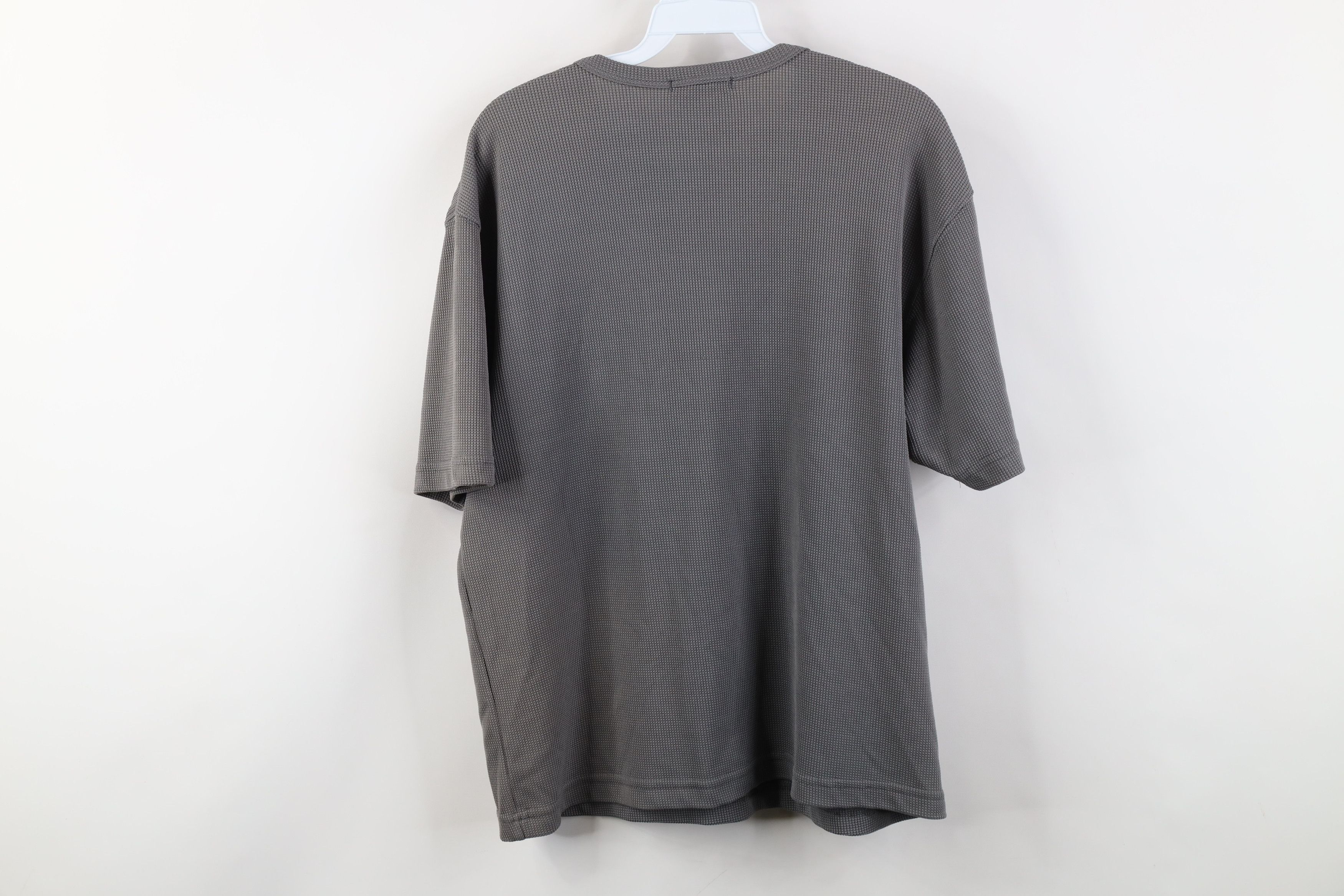 Vintage Vintage 90s Y2K Streetwear Thermal Waffle Knit T-Shirt Gray Size US L / EU 52-54 / 3 - 8 Thumbnail