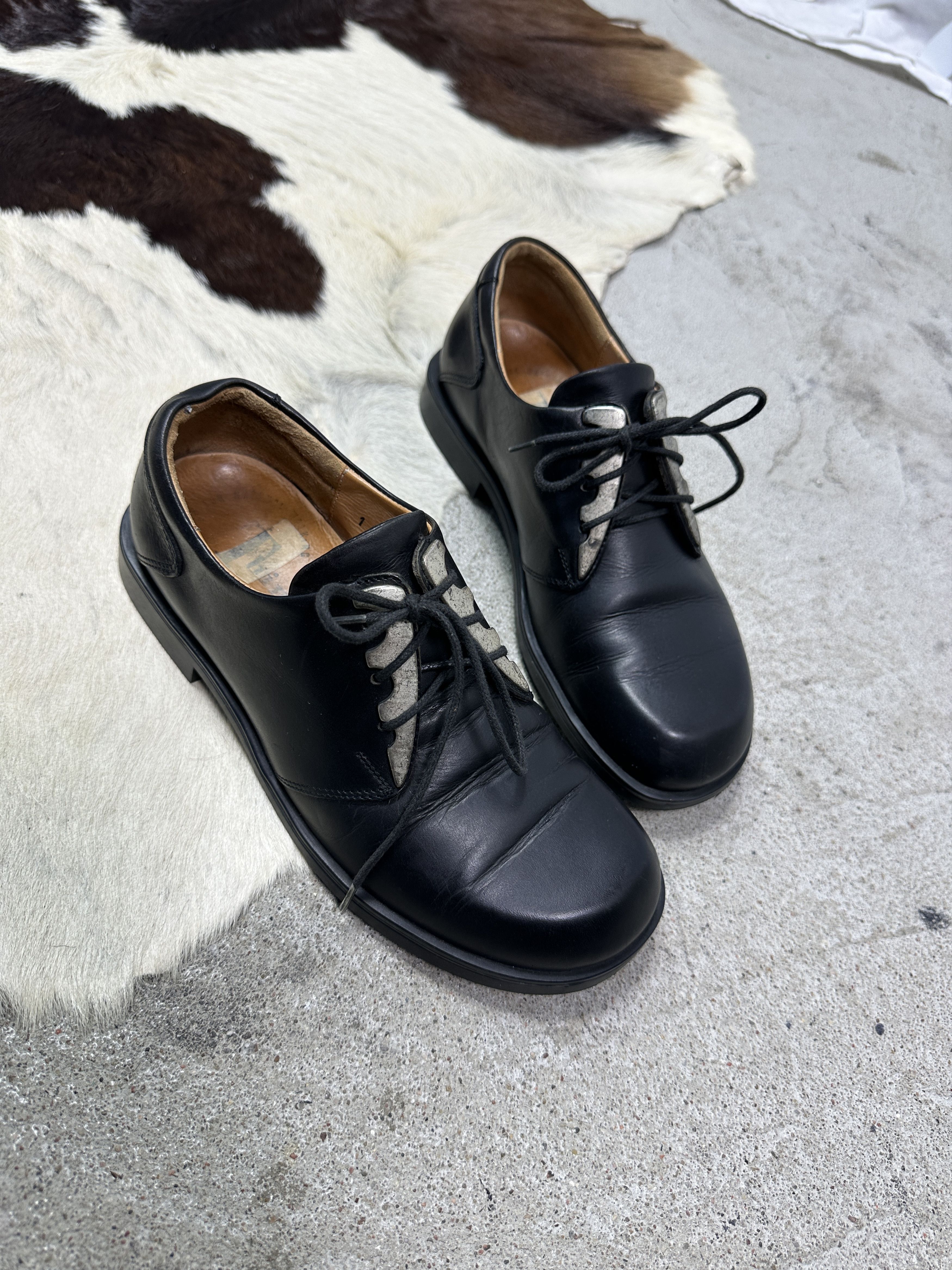 Vintage Avant Garde Leather Grunge Derby Shoes Y2K