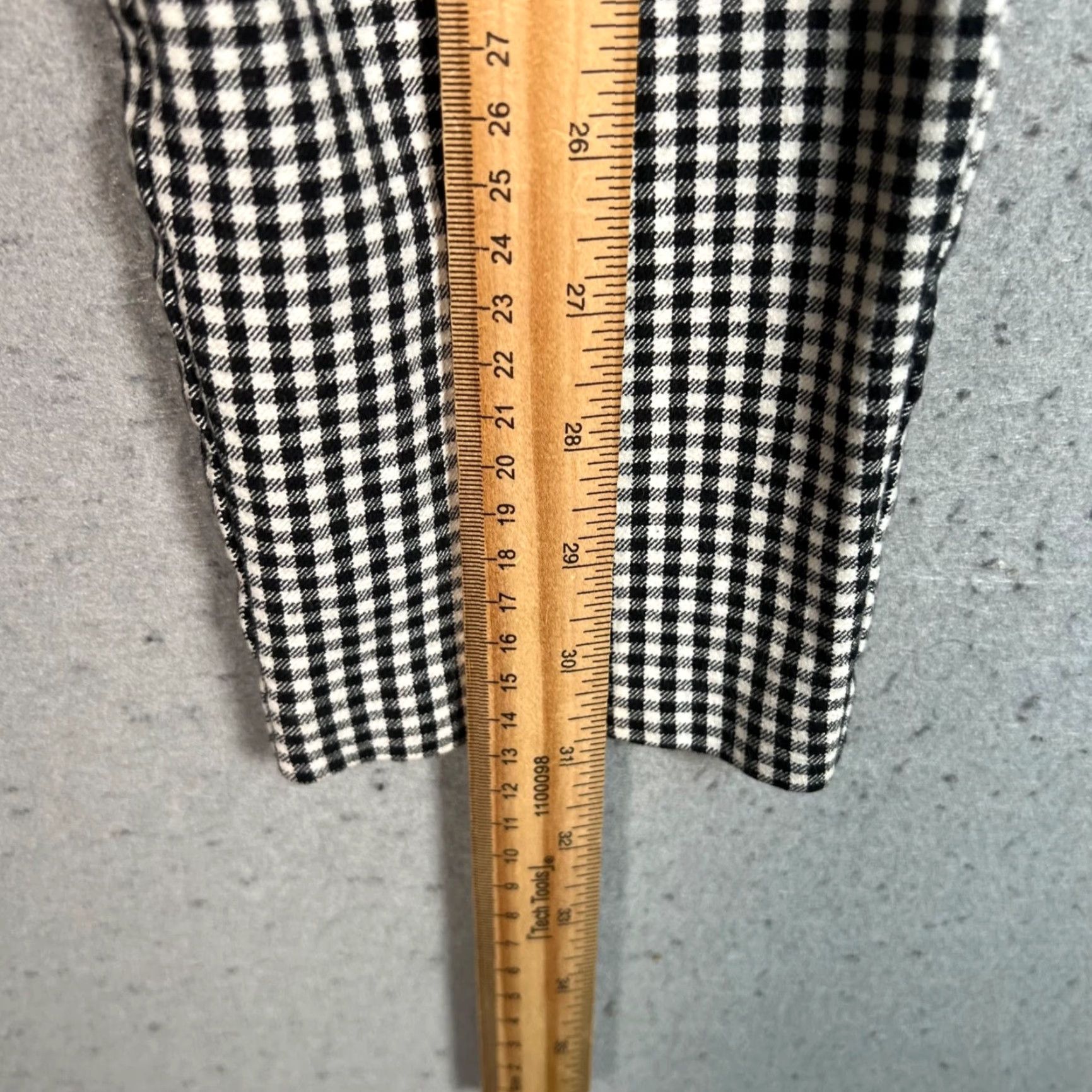 Gap Gap Pants Womens 2 Black Gingham Skinny Ankle Cotton Blend Size 26" / US 2 / IT 38 - 7 Thumbnail
