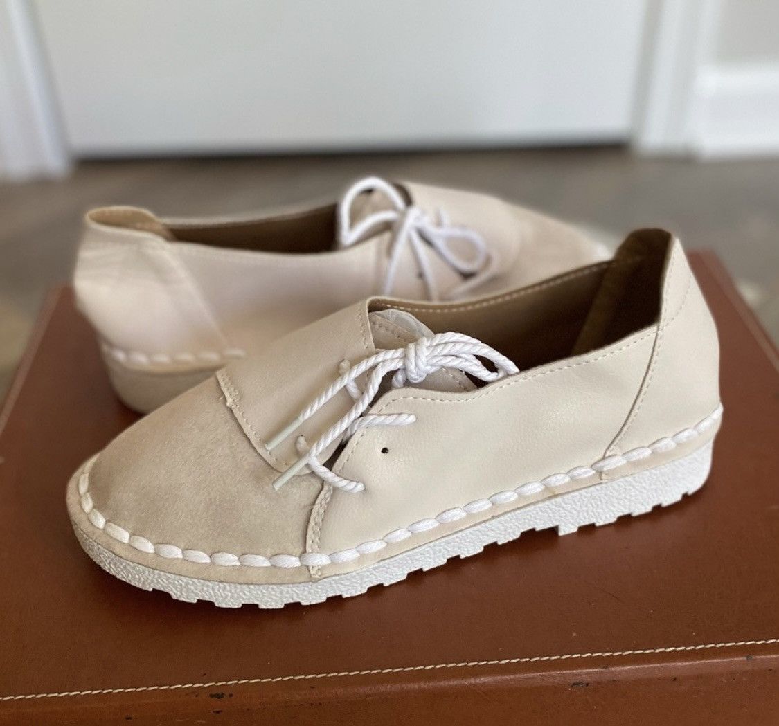 Other WOMANS CANVAS SUEDE TIP LEATHER FLATS LACEUP SLIPON LOAFERS Size US 11 / IT 41 - 1 Thumbnail
