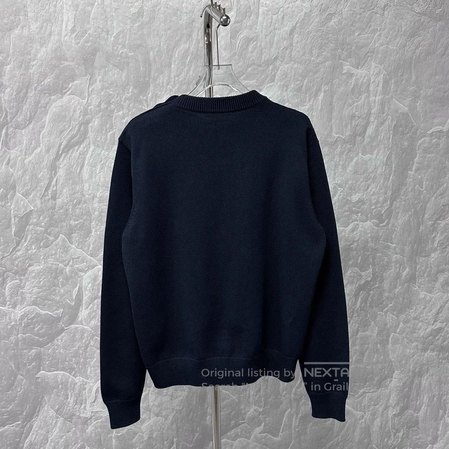 Louis Vuitton louis vuitton ss24 navy embroidered sweater. Size XXL / US 16-18 / IT 52-54 - 4 Thumbnail