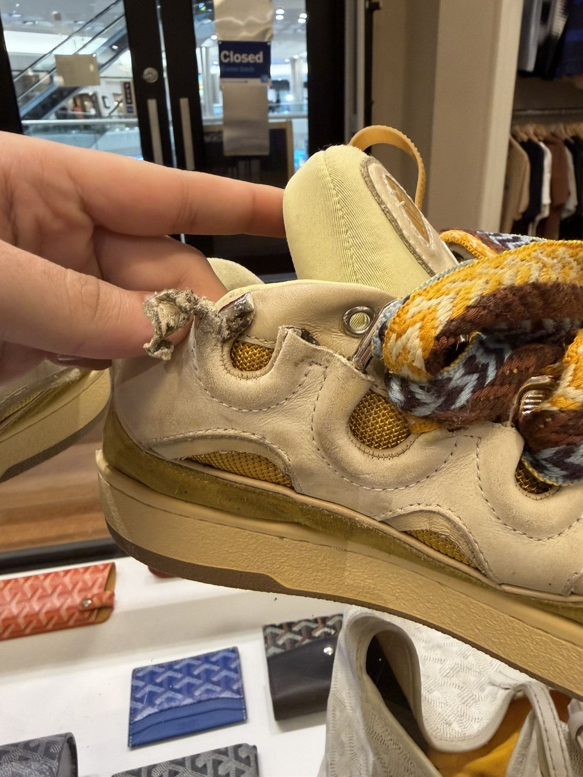 Lanvin Lanvin Oversized Curb Sneaker - Yellow white Size US 10 / EU 43 - 9 Thumbnail