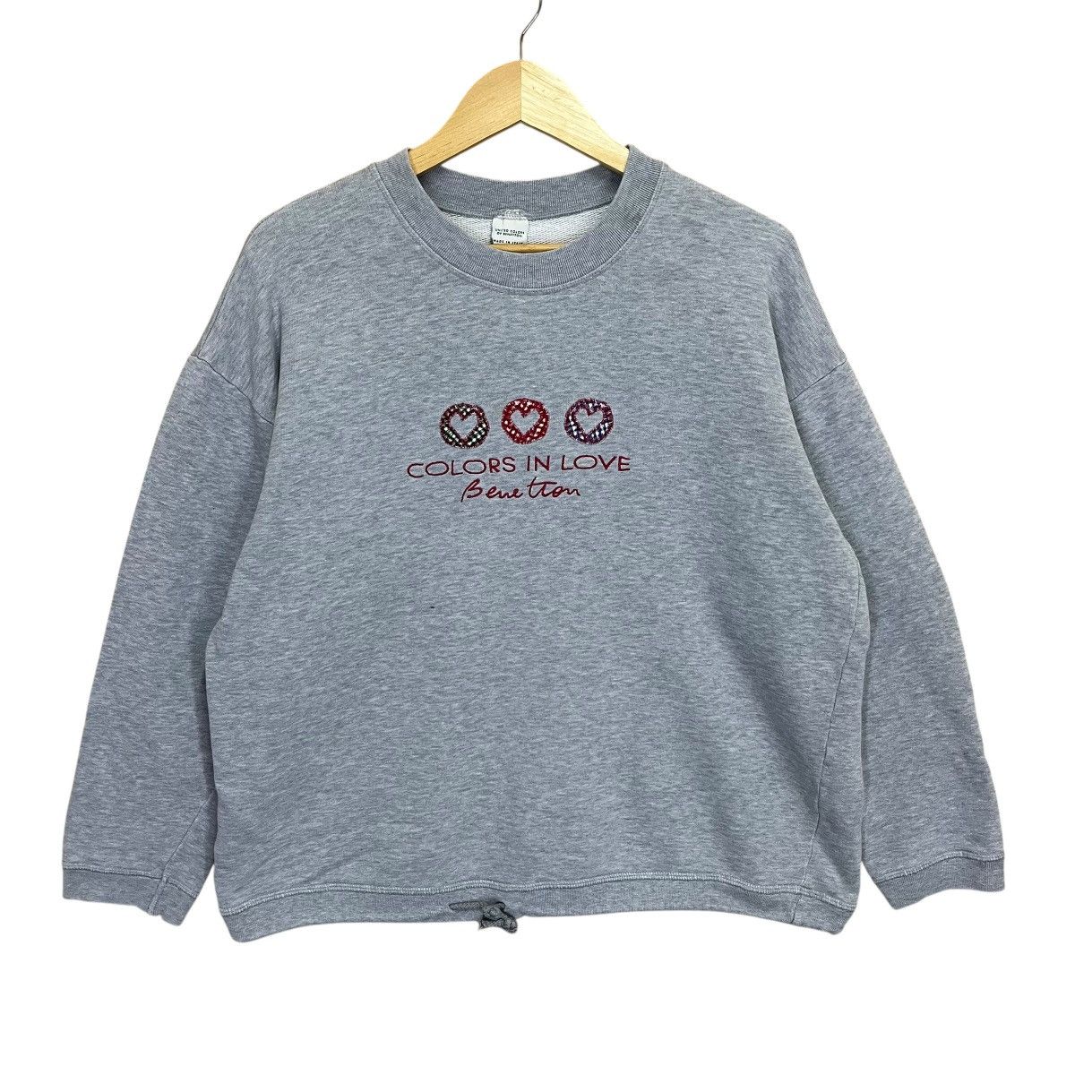 Benetton Benetton Big Logo Crewneck Sweatshirt Size US M / EU 48-50 / 2 - 1 Thumbnail