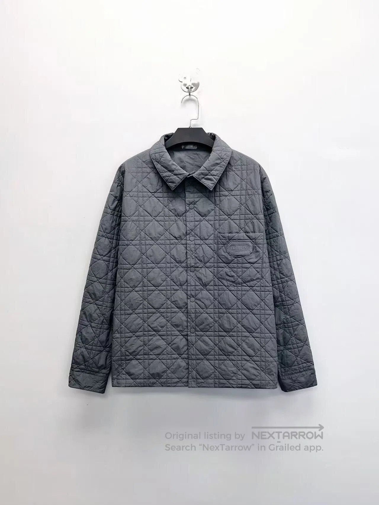 Dior SS26 Gray Quilted Cotton Jacket.