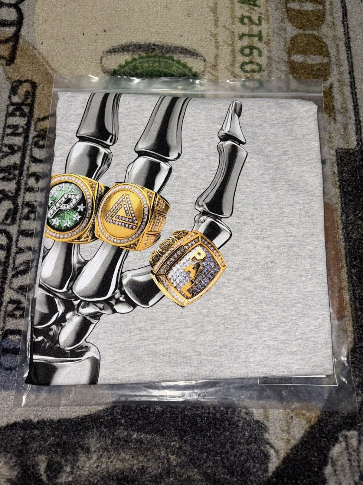Palace Palace Mechanical Champion T-Shirt Grey Size US XL / EU 56 / 4 - 1 Thumbnail
