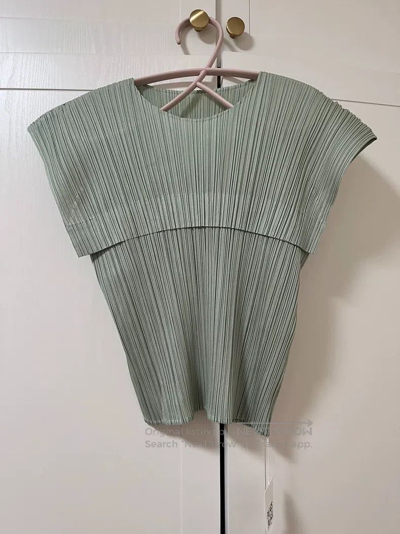 Issey Miyake Issey Miyake Ruffle Short Sleeve Crew Neck Top Size XXL / US 16-18 / IT 52-54 - 2 Thumbnail