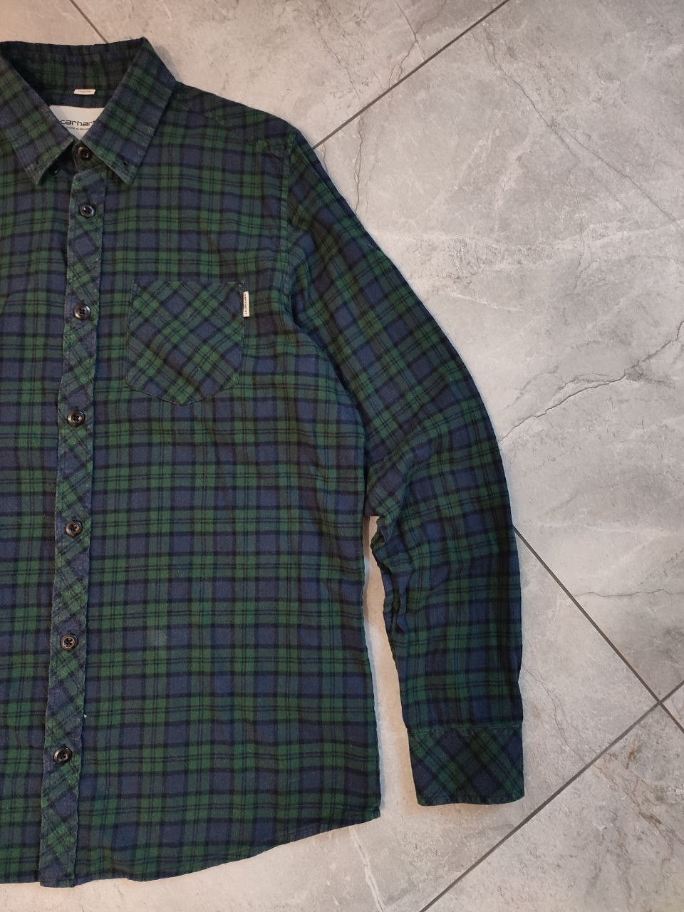 Carhartt Carhartt WIP regular shirt green navy cage print M size Size US M / EU 48-50 / 2 - 3 Thumbnail