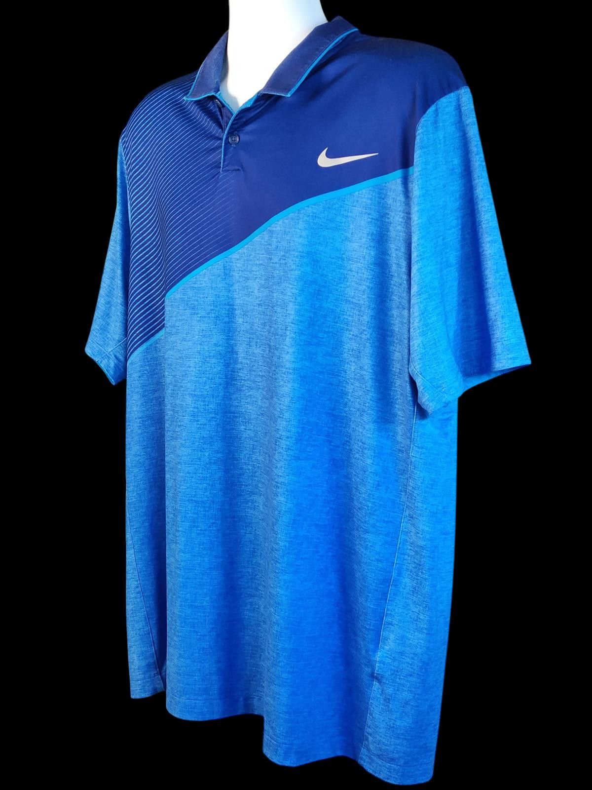 Nike Nike Golf Blue Gradient Polo Shirt for Men Size US XL / EU 56 / 4 - 5 Thumbnail