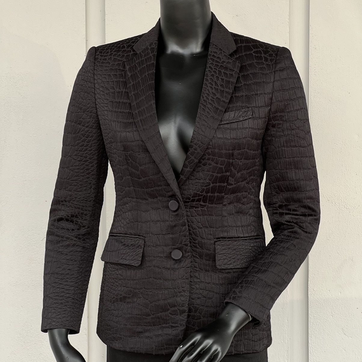 Japanese Brand × Uniqlo Carine Roifeld Paris Uniqlo Womens Lined Textured Blazer Size L / US 10 / IT 46 - 1 Thumbnail